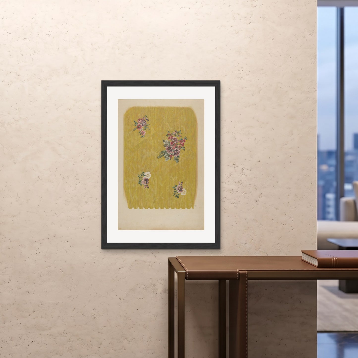 Orlonzo - FRAMED PRINT BLACK 28x4070x100cm ROOM
