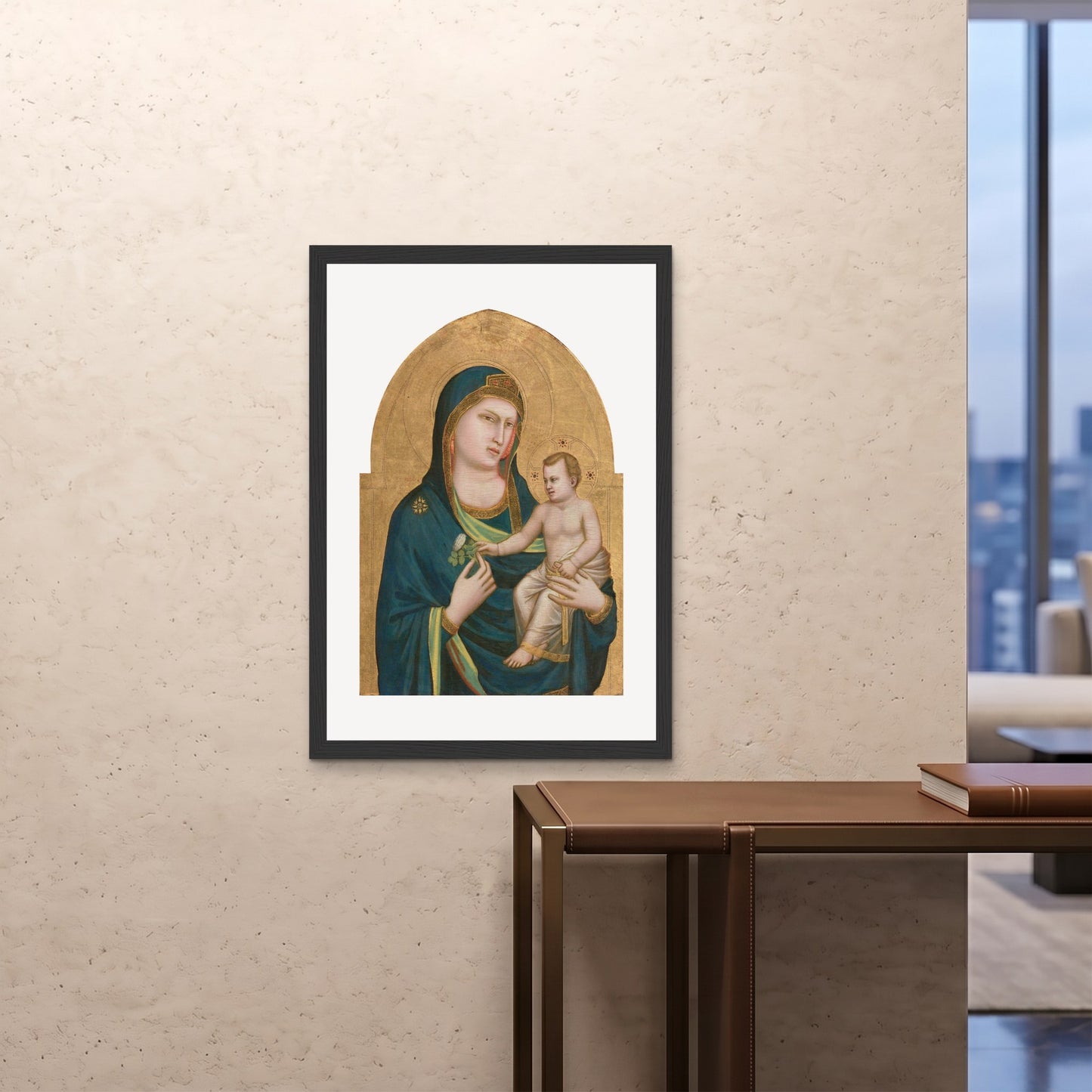 Orlonzo - FRAMED PRINT BLACK 28x4070x100cm ROOM