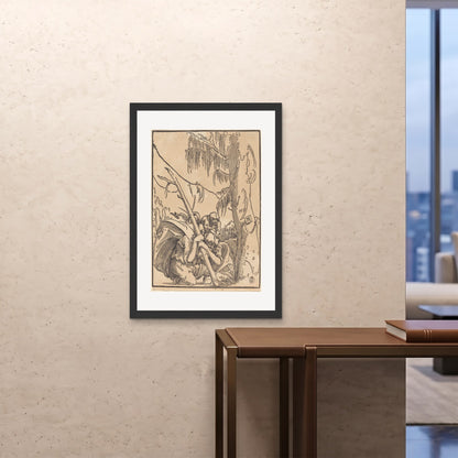 Orlonzo - FRAMED PRINT BLACK 28x4070x100cm ROOM