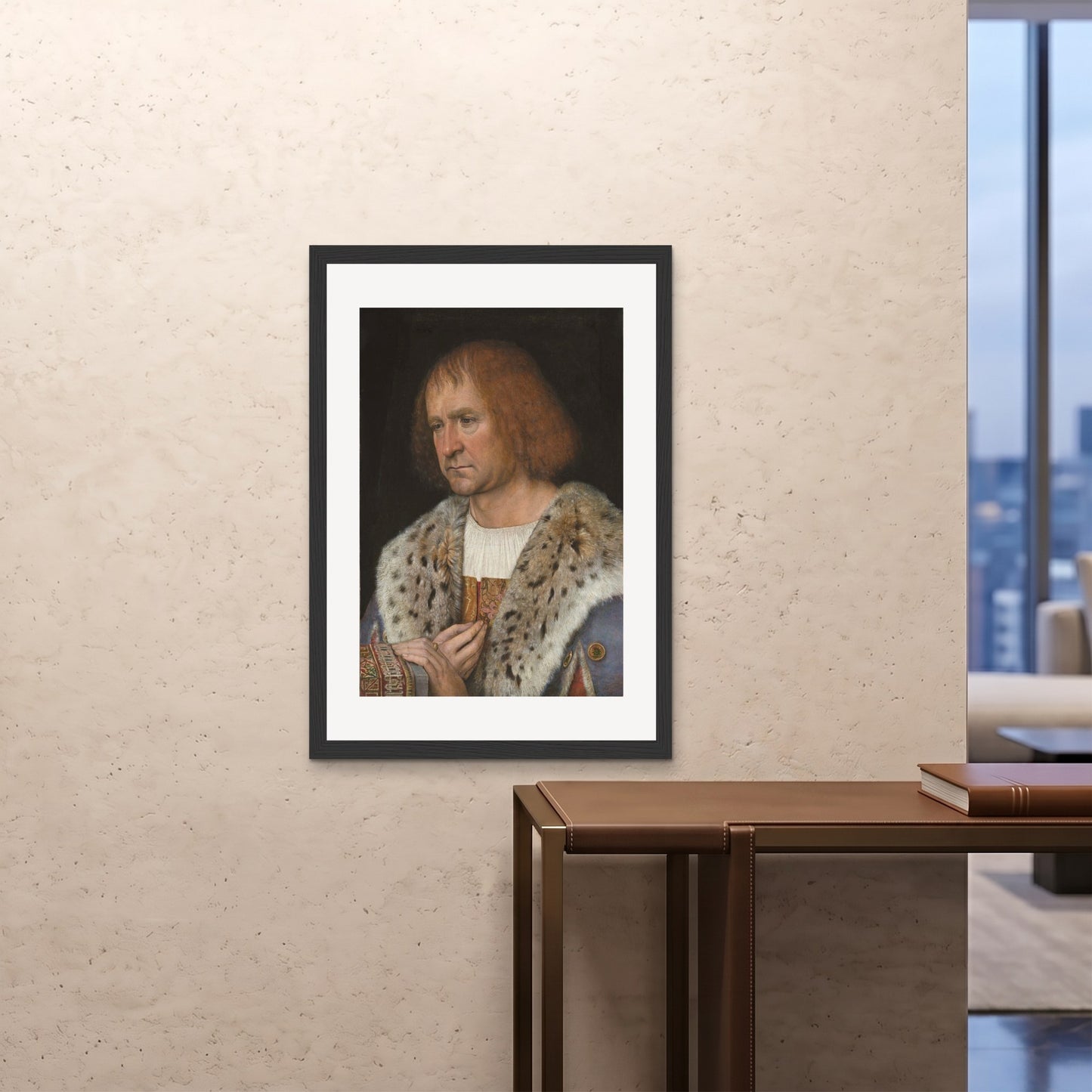 Orlonzo - FRAMED PRINT BLACK 28x4070x100cm ROOM