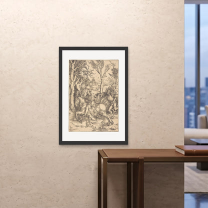 Orlonzo - FRAMED PRINT BLACK 28x4070x100cm ROOM