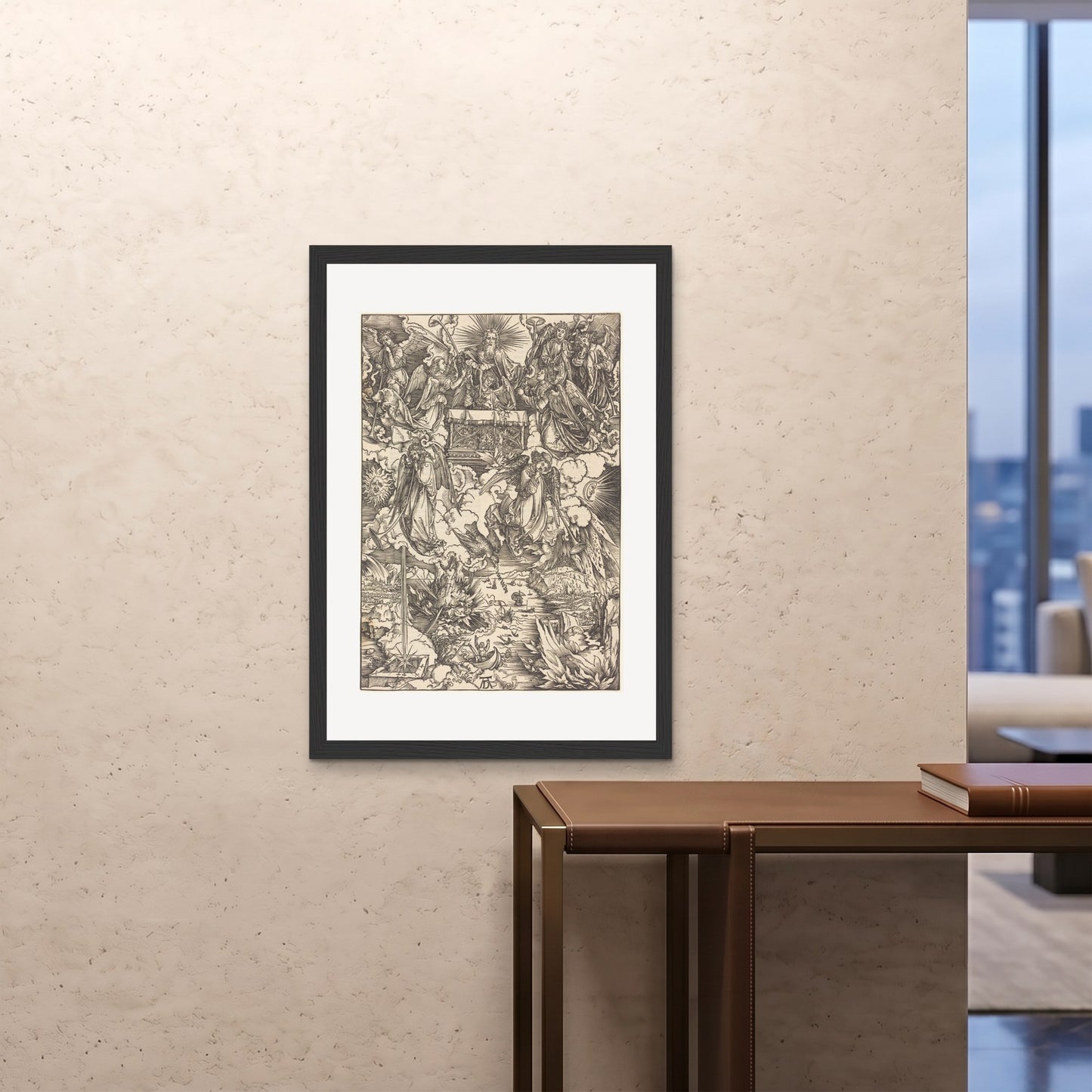Orlonzo - FRAMED PRINT BLACK 28x4070x100cm ROOM