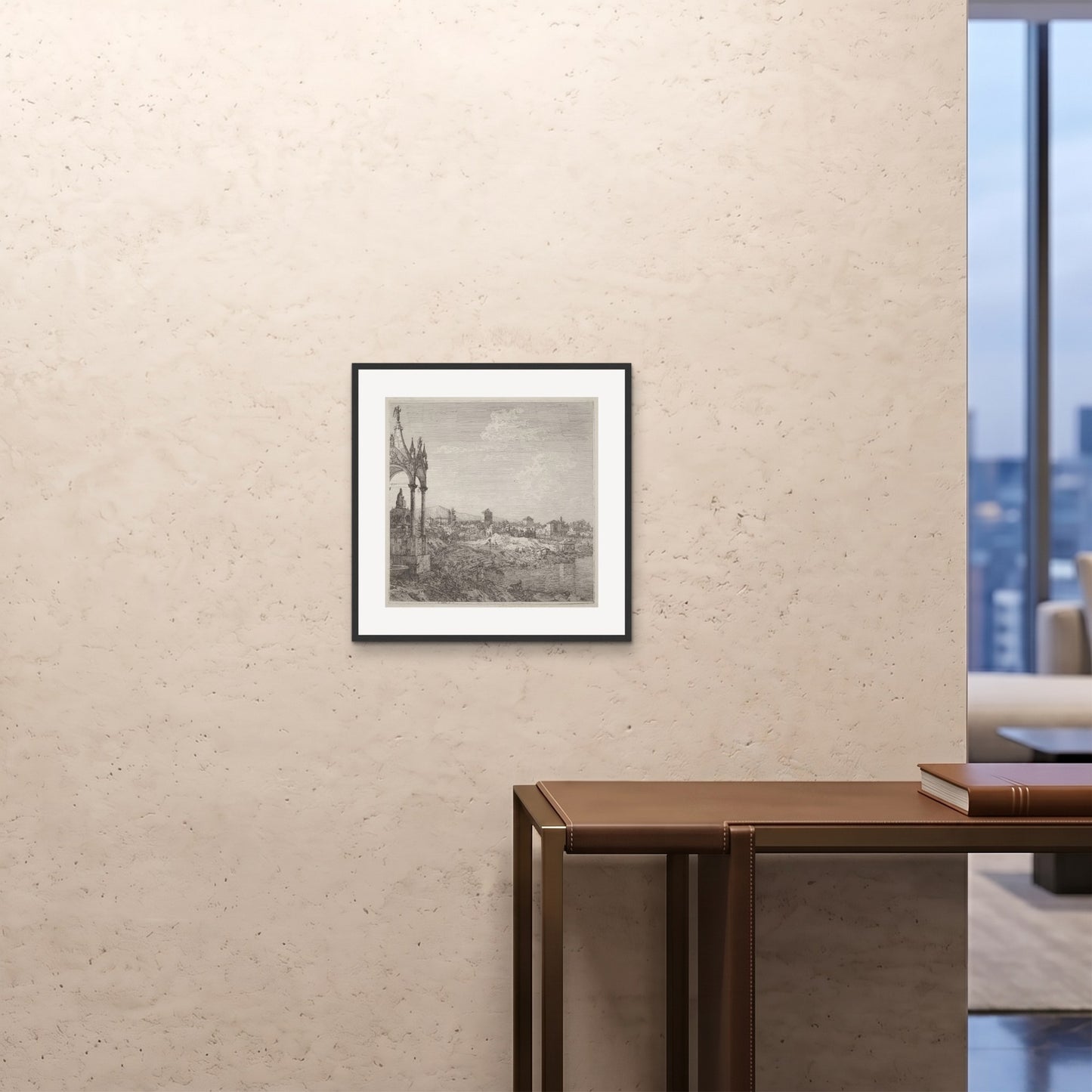 Orlonzo - FRAMED PRINT BLACK 5050cm2020 ROOM