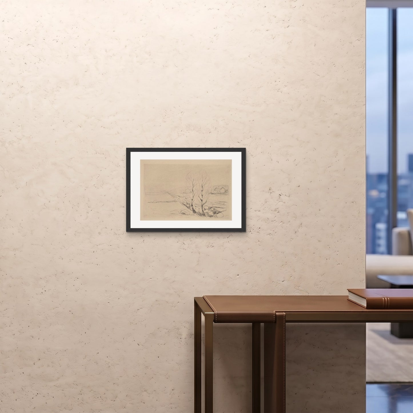 Orlonzo - FRAMED PRINT BLACK 59442cm2317 ROOM