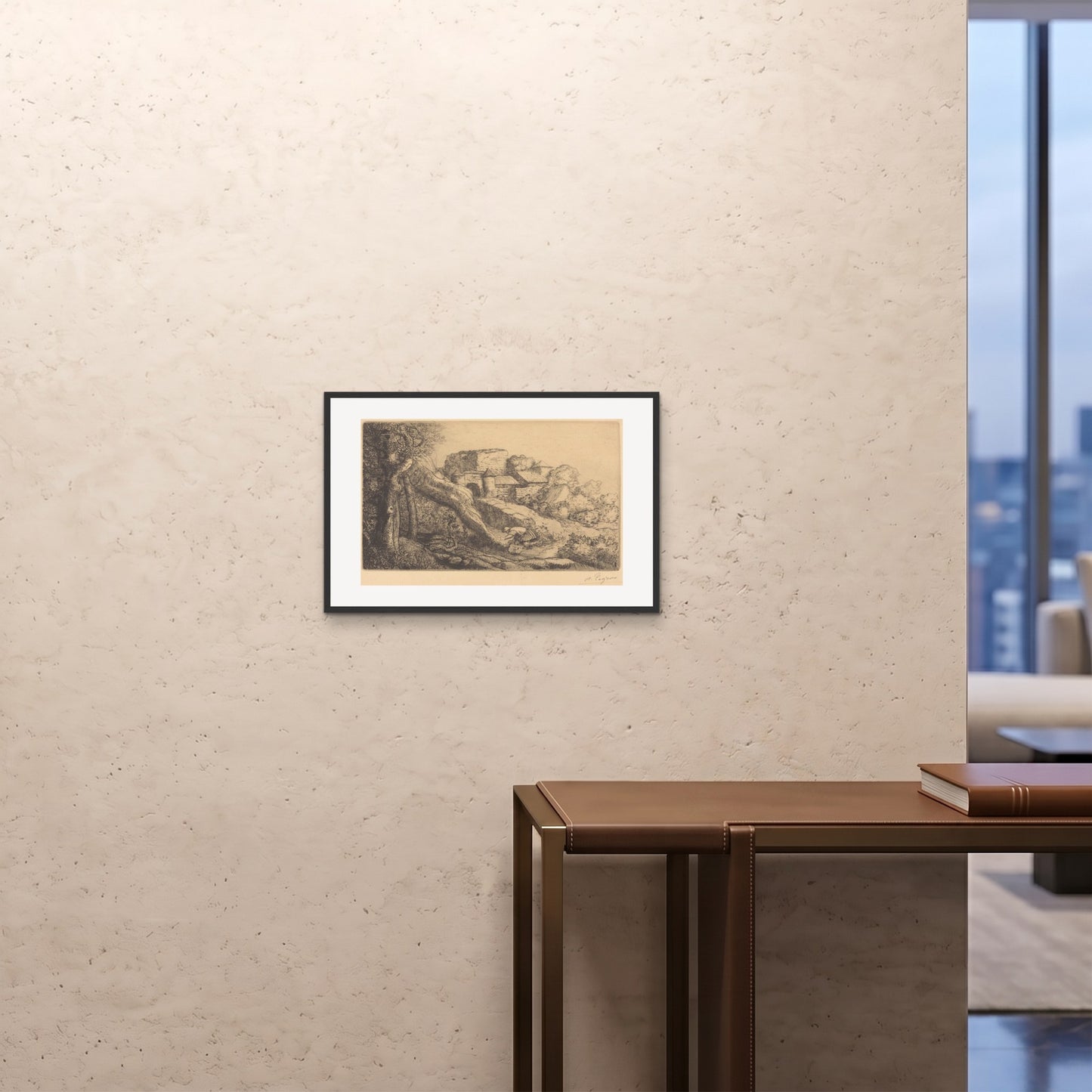 Orlonzo - FRAMED PRINT BLACK 6040cm2416 ROOM