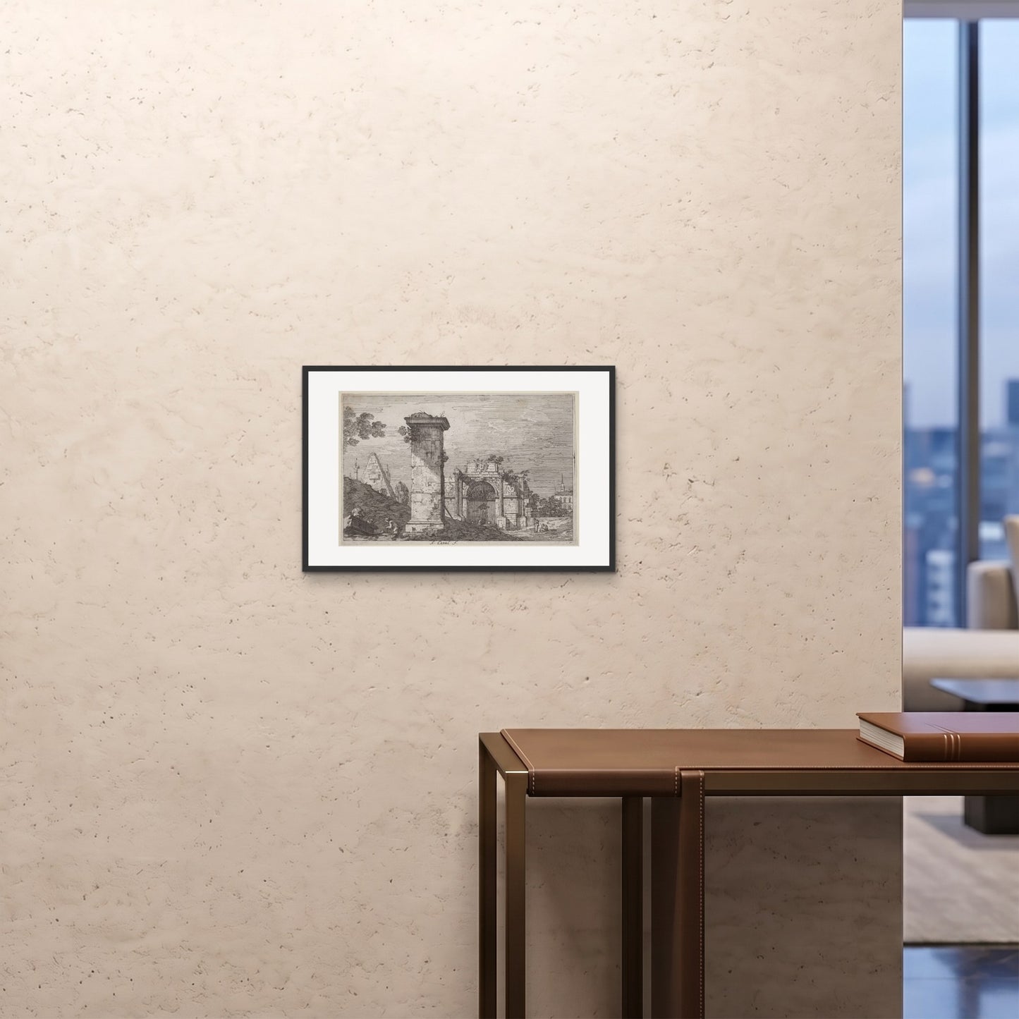 Orlonzo - FRAMED PRINT BLACK 6040cm2416 ROOM