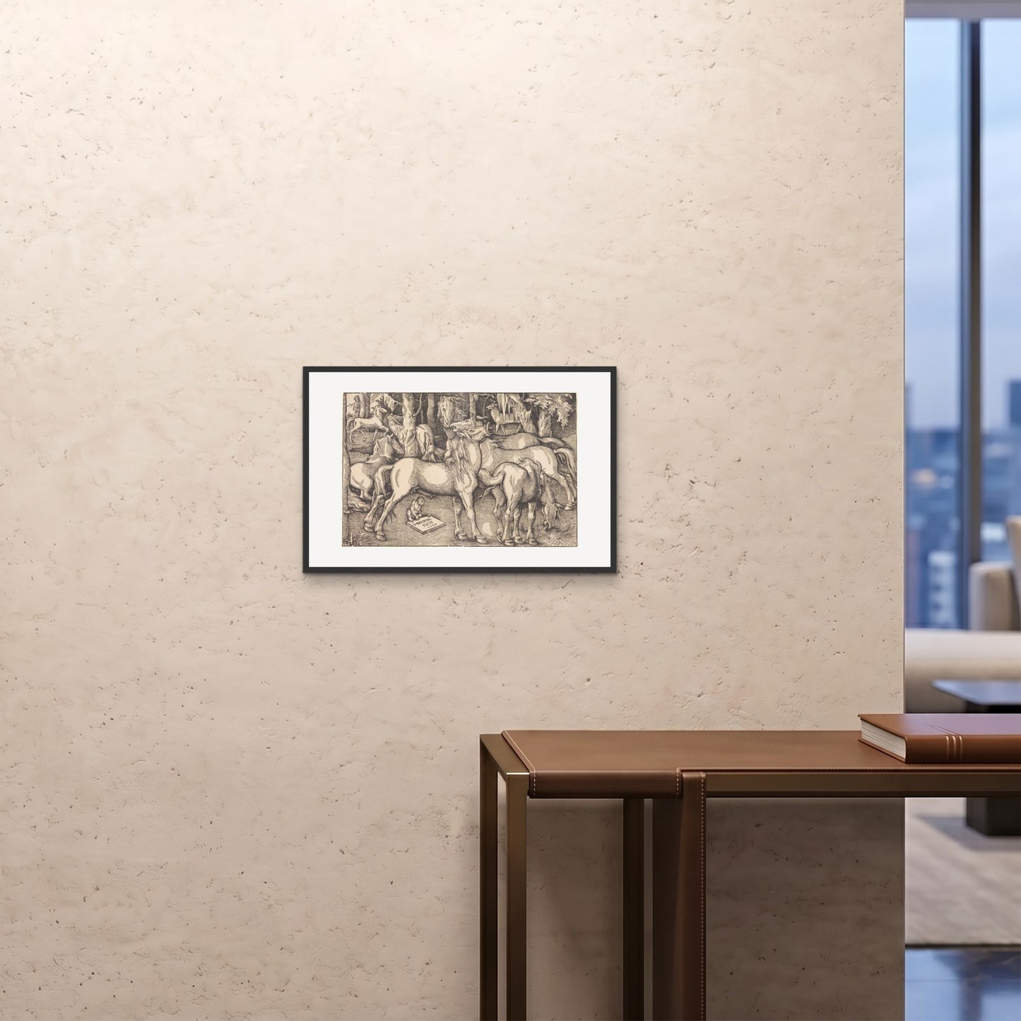 Orlonzo - FRAMED PRINT BLACK 6040cm2416 ROOM