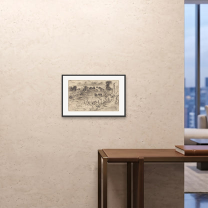 Orlonzo - FRAMED PRINT BLACK 6040cm2416 ROOM