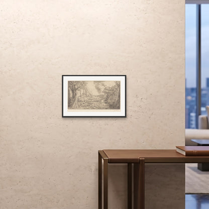 Orlonzo - FRAMED PRINT BLACK 6040cm2416 ROOM