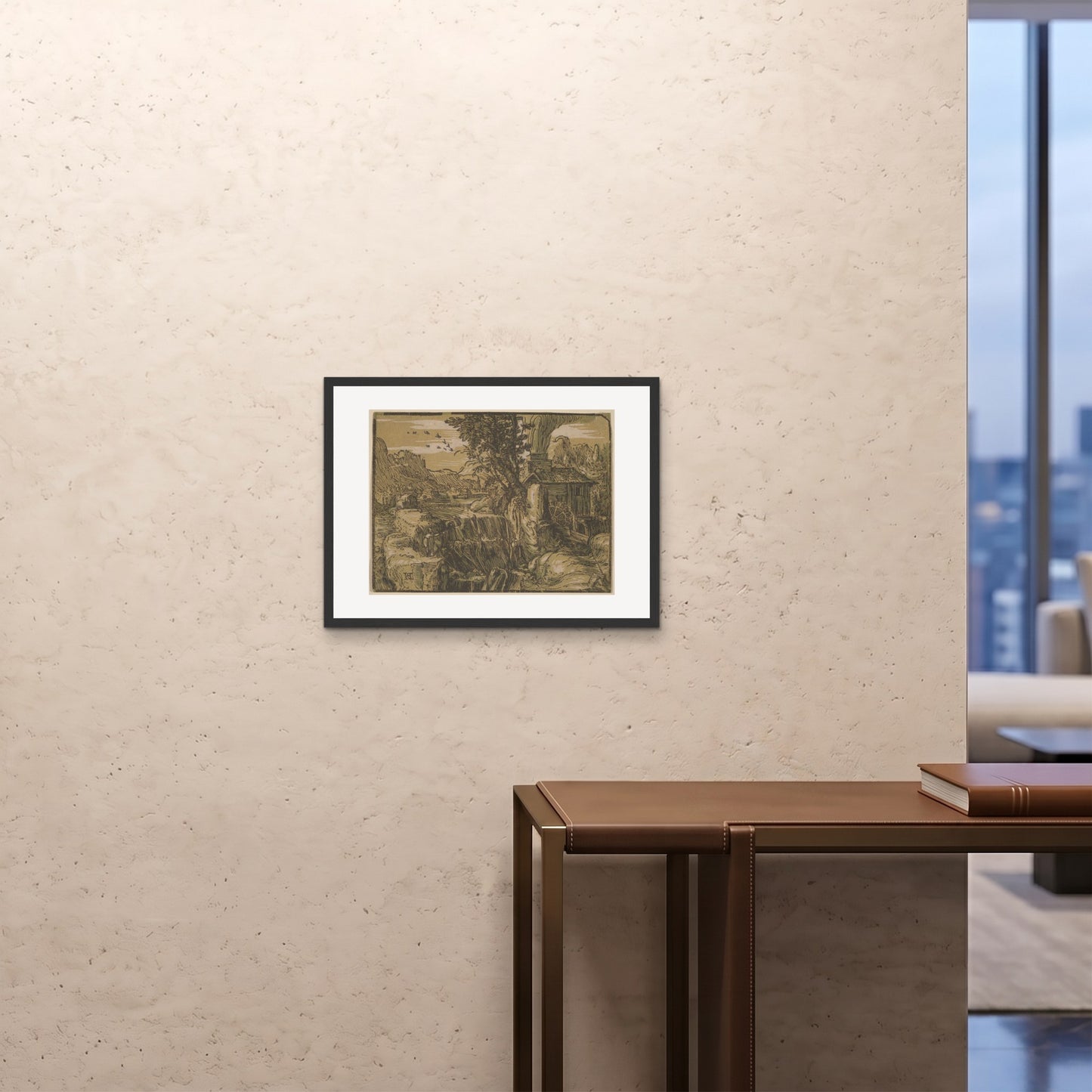 Orlonzo - FRAMED PRINT BLACK 6045cm2418 ROOM