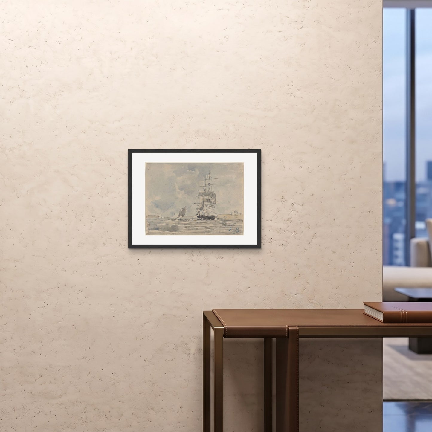 Orlonzo - FRAMED PRINT BLACK 6045cm2418 ROOM