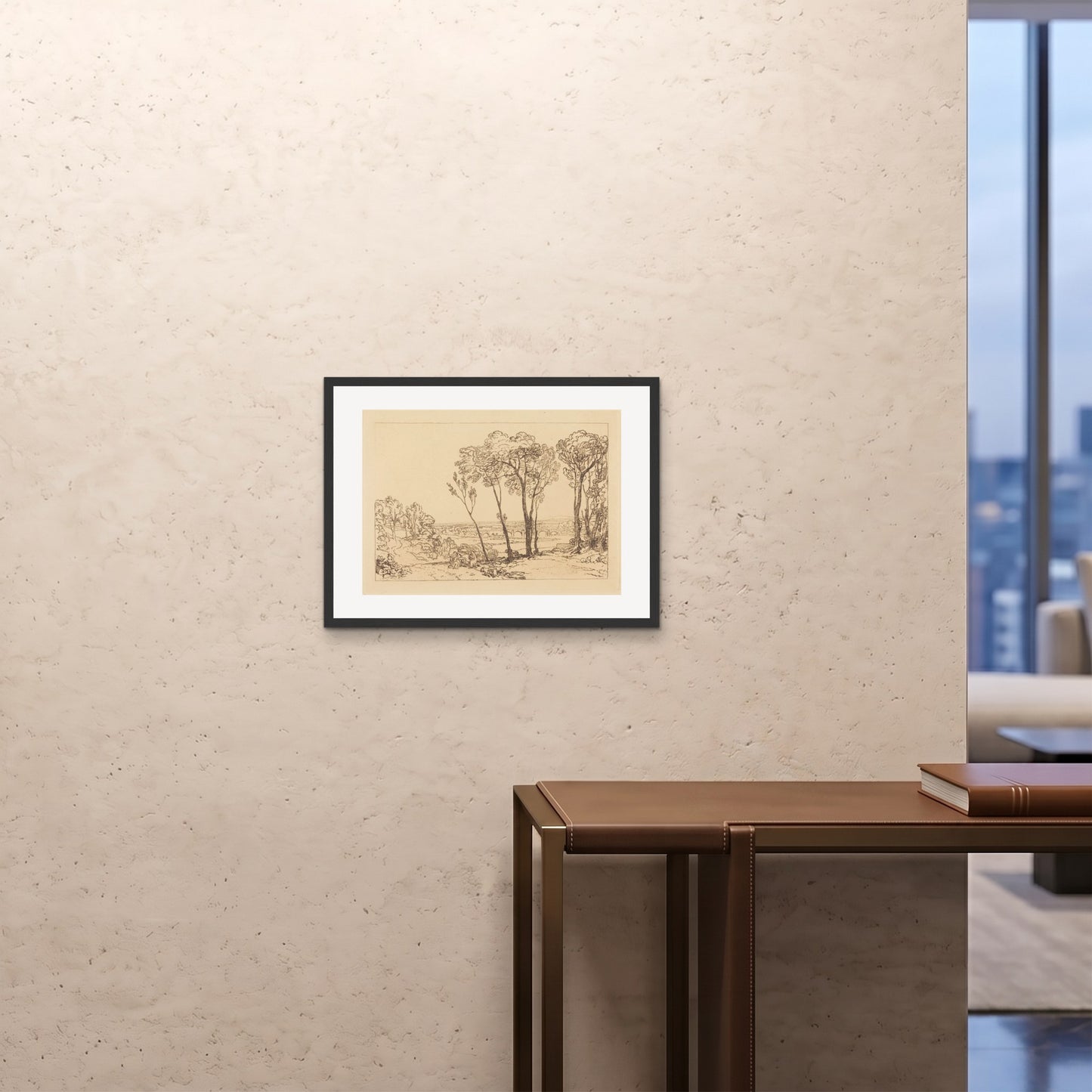 Orlonzo - FRAMED PRINT BLACK 6045cm2418 ROOM