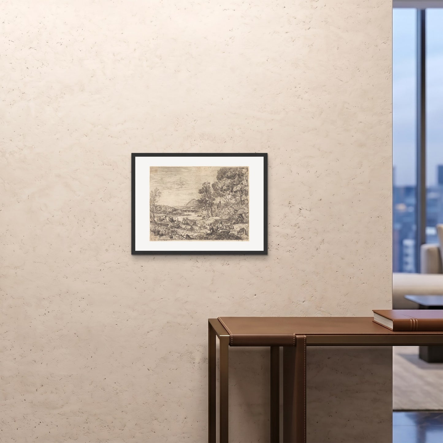 Orlonzo - FRAMED PRINT BLACK 6045cm2418 ROOM