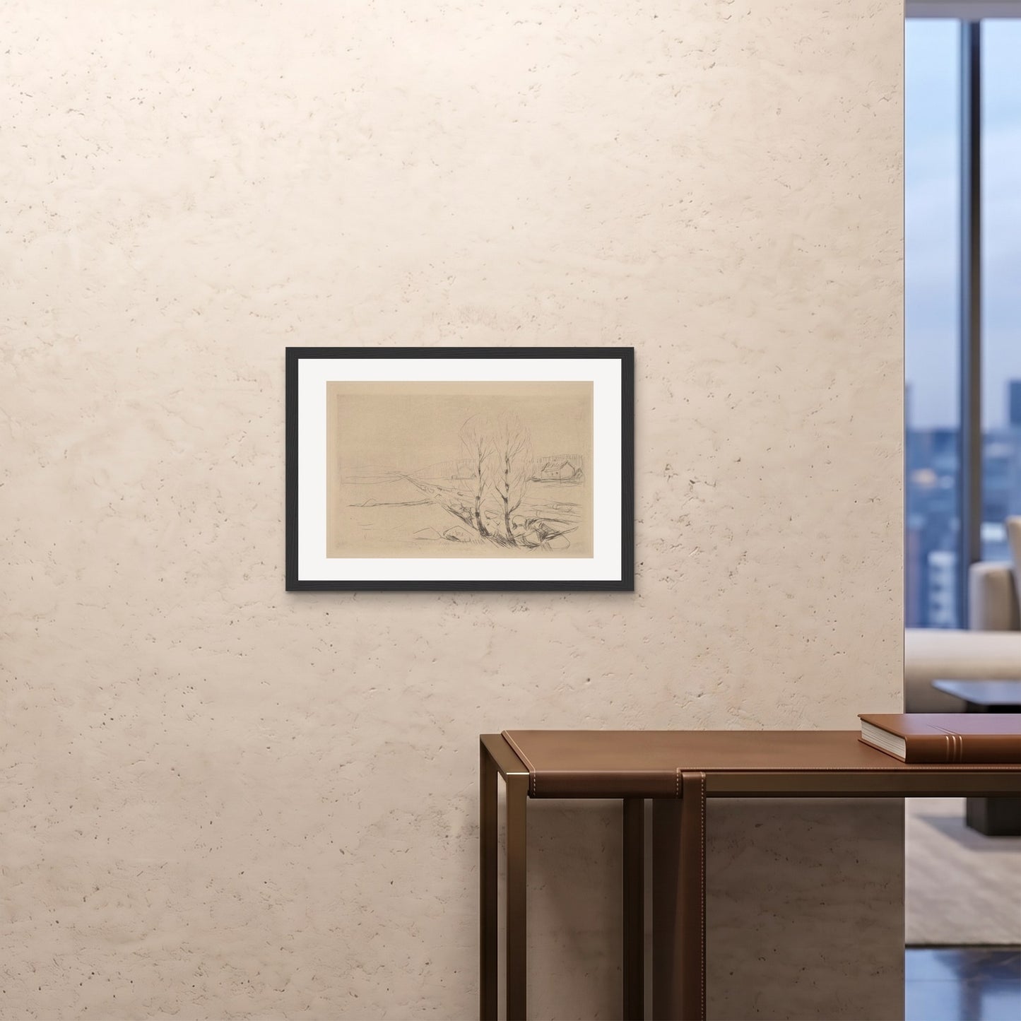 Orlonzo - FRAMED PRINT BLACK 7050cm2820 ROOM