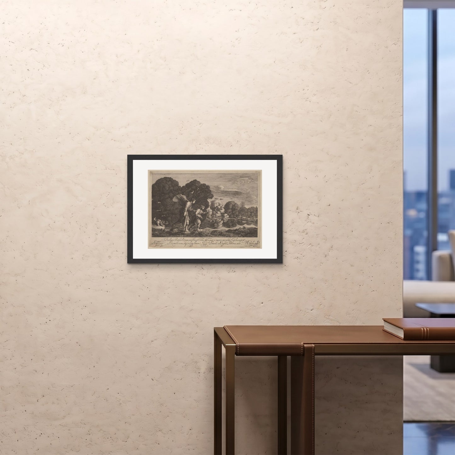 Orlonzo - FRAMED PRINT BLACK 7050cm2820 ROOM
