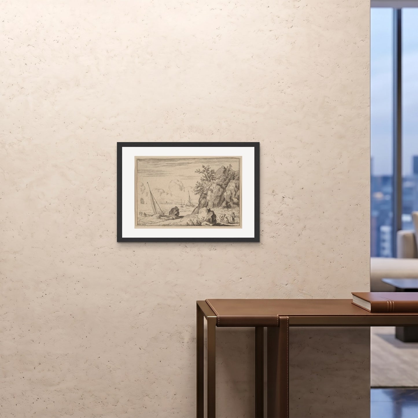 Orlonzo - FRAMED PRINT BLACK 7050cm2820 ROOM