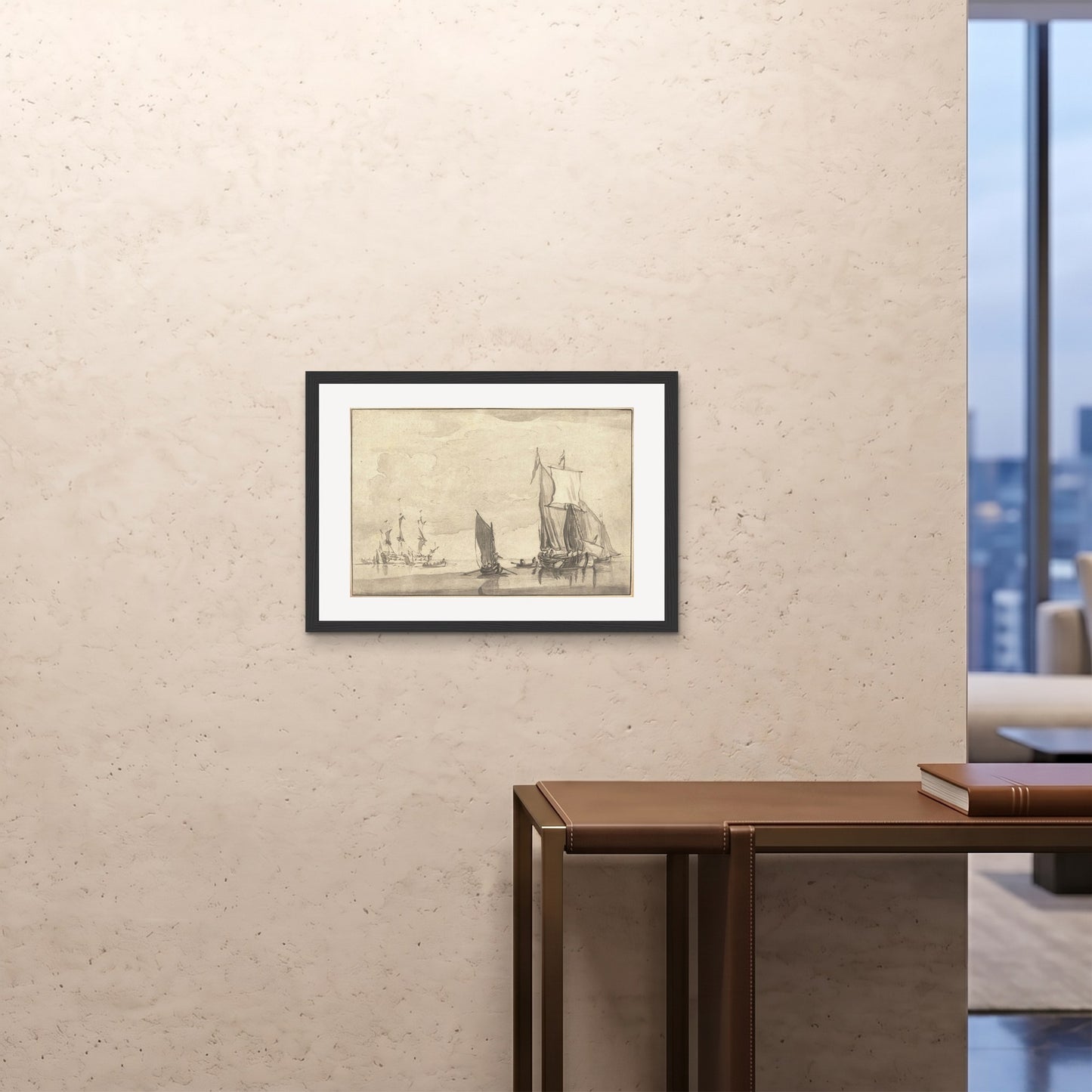 Orlonzo - FRAMED PRINT BLACK 7050cm2820 ROOM