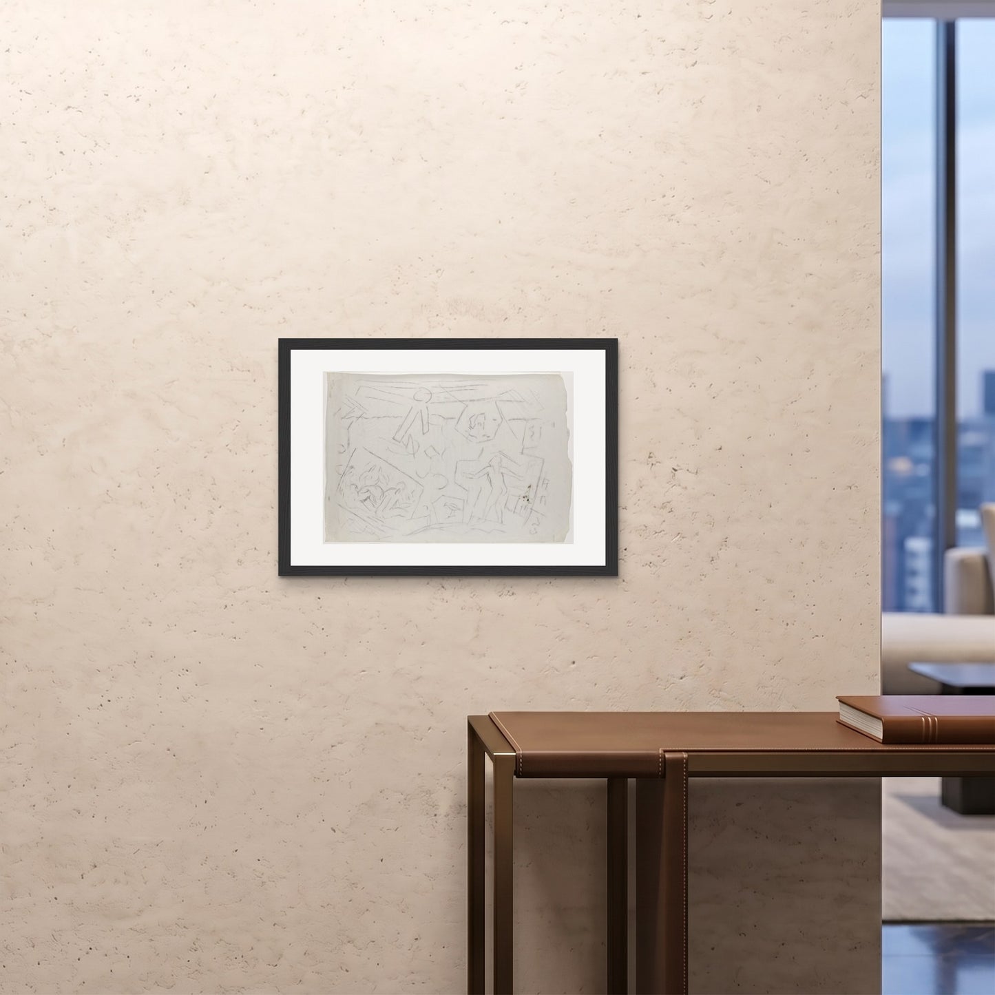 Orlonzo - FRAMED PRINT BLACK 7050cm2820 ROOM