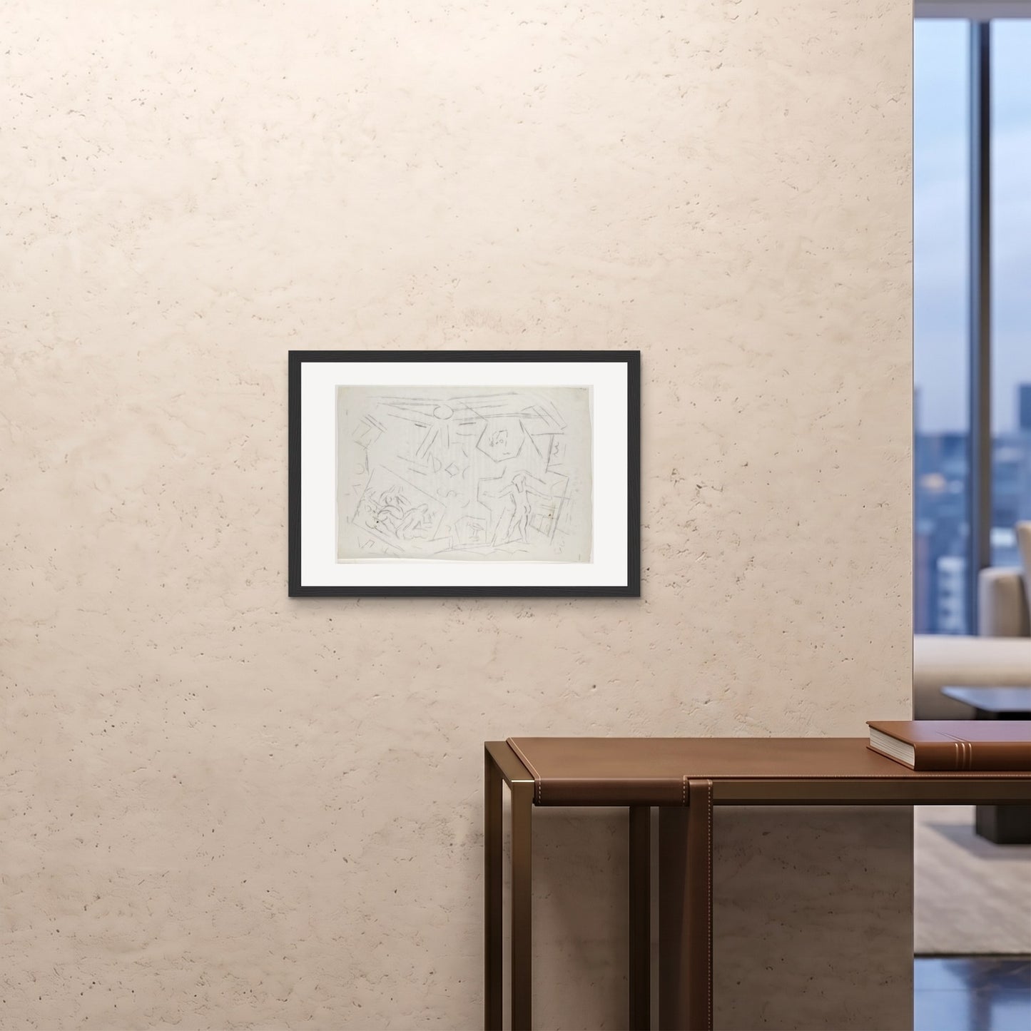 Orlonzo - FRAMED PRINT BLACK 7050cm2820 ROOM