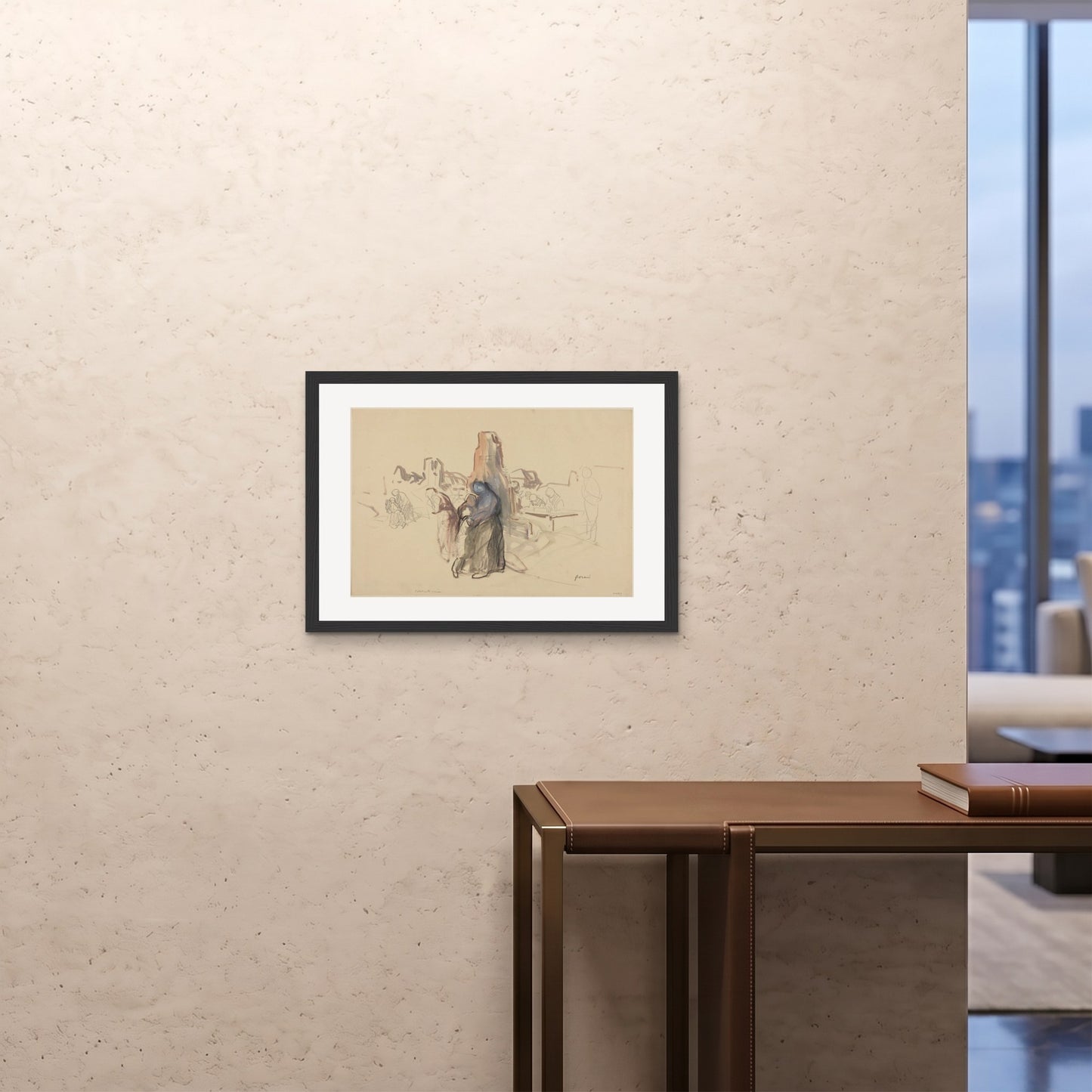 Orlonzo - FRAMED PRINT BLACK 7050cm2820 ROOM