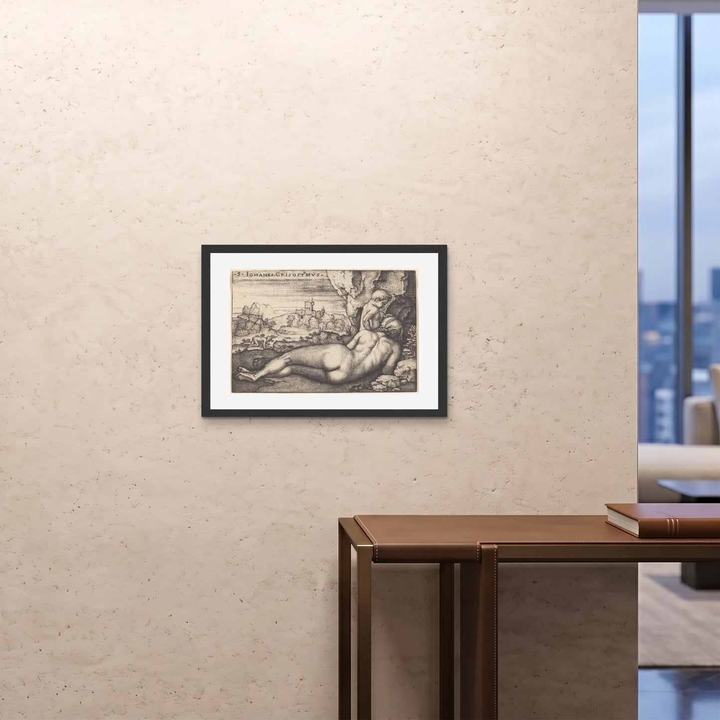 Orlonzo - FRAMED PRINT BLACK 7050cm2820 ROOM