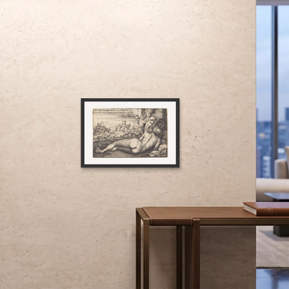 Orlonzo - FRAMED PRINT BLACK 7050cm2820 ROOM