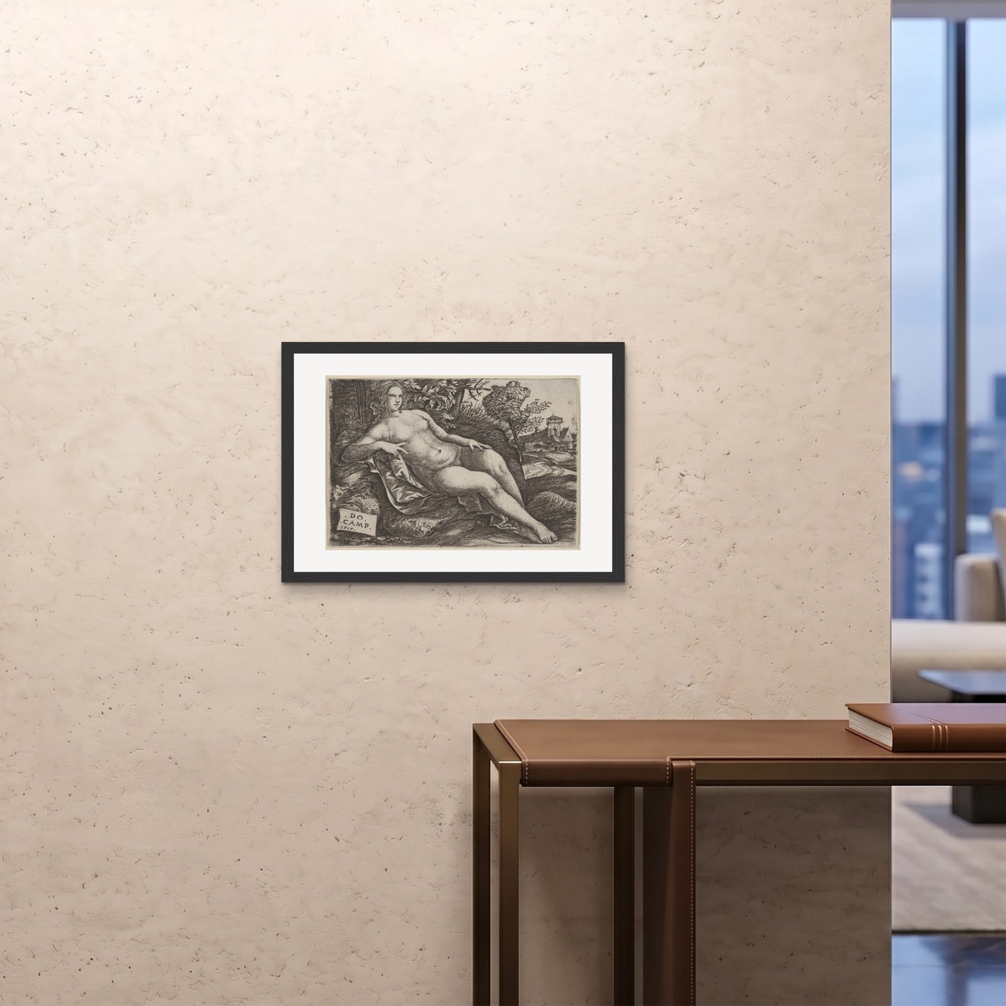 Orlonzo - FRAMED PRINT BLACK 7050cm2820 ROOM