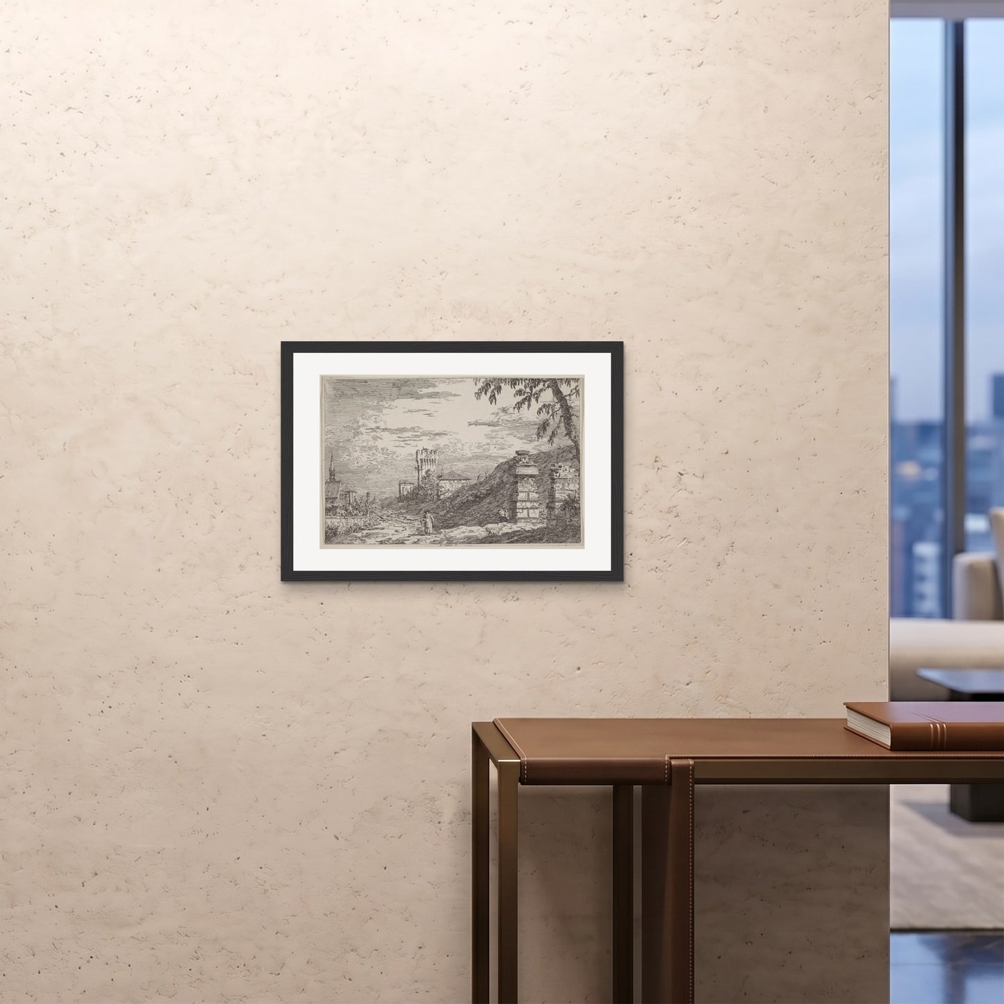 Orlonzo - FRAMED PRINT BLACK 7050cm2820 ROOM
