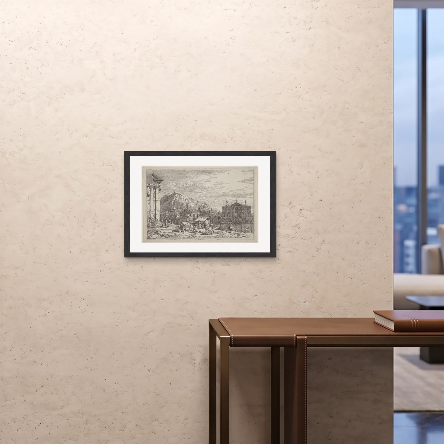 Orlonzo - FRAMED PRINT BLACK 7050cm2820 ROOM