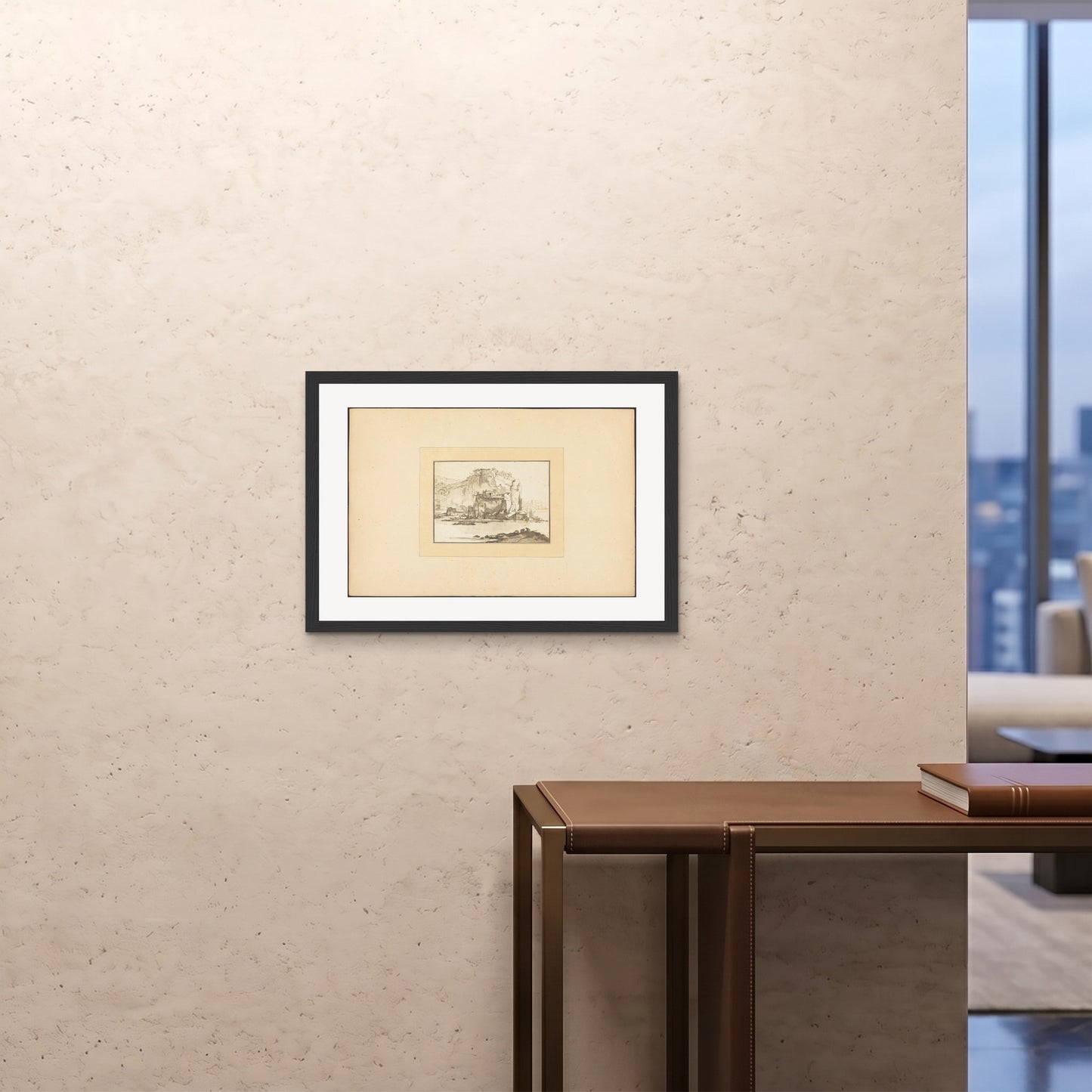 Orlonzo - FRAMED PRINT BLACK 7050cm2820 ROOM