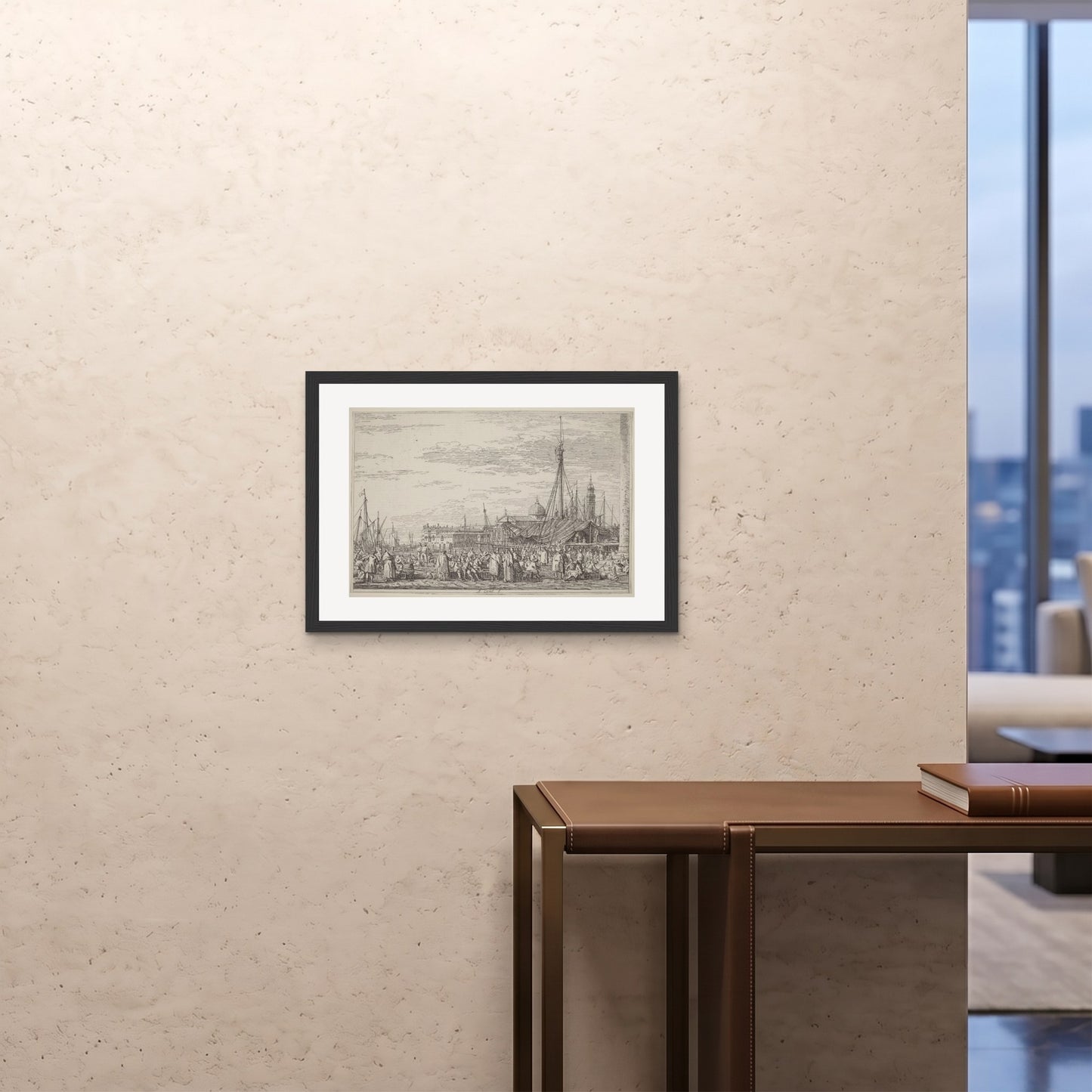 Orlonzo - FRAMED PRINT BLACK 7050cm2820 ROOM
