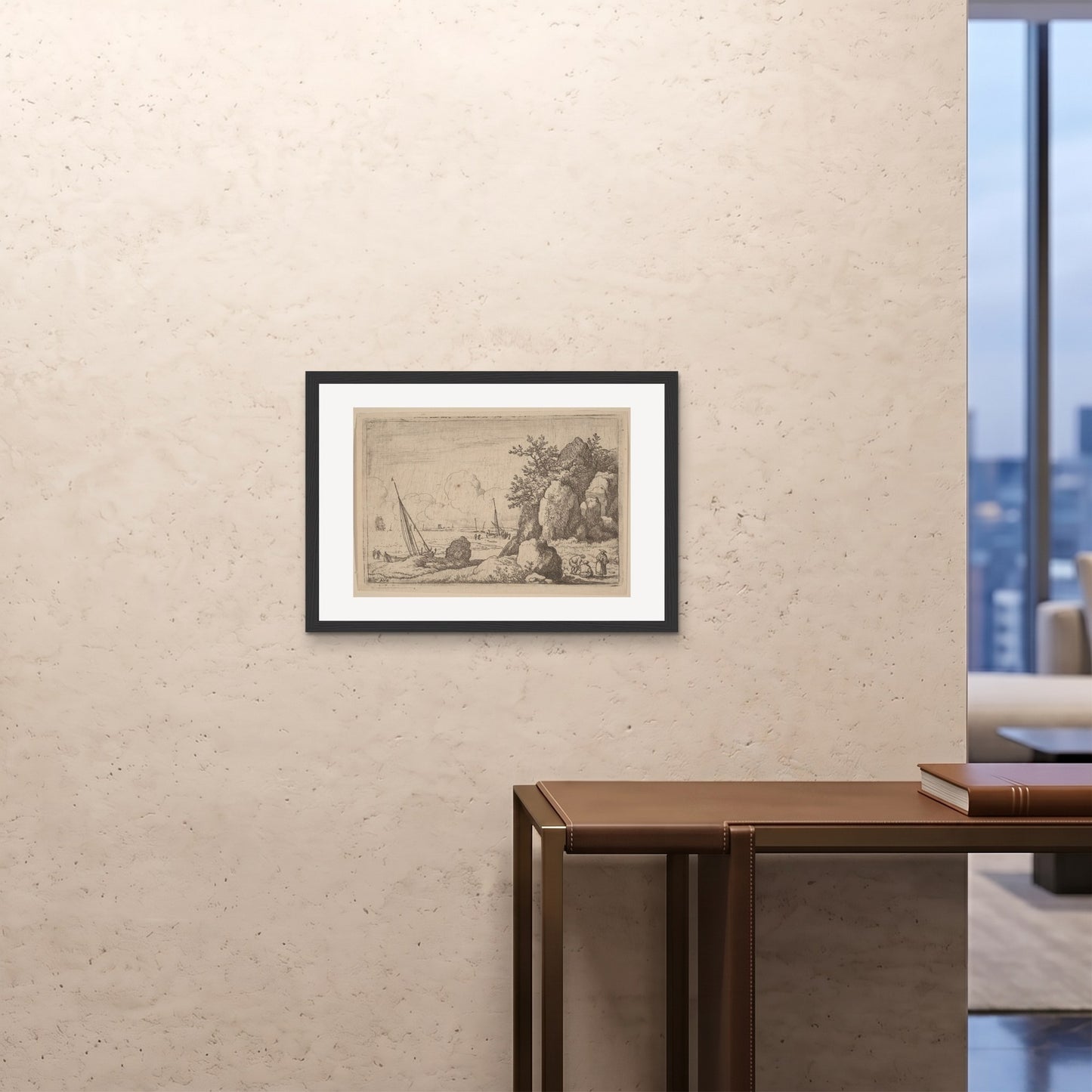 Orlonzo - FRAMED PRINT BLACK 7050cm2820 ROOM
