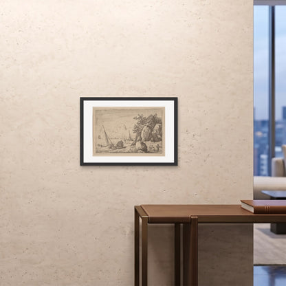 Orlonzo - FRAMED PRINT BLACK 7050cm2820 ROOM