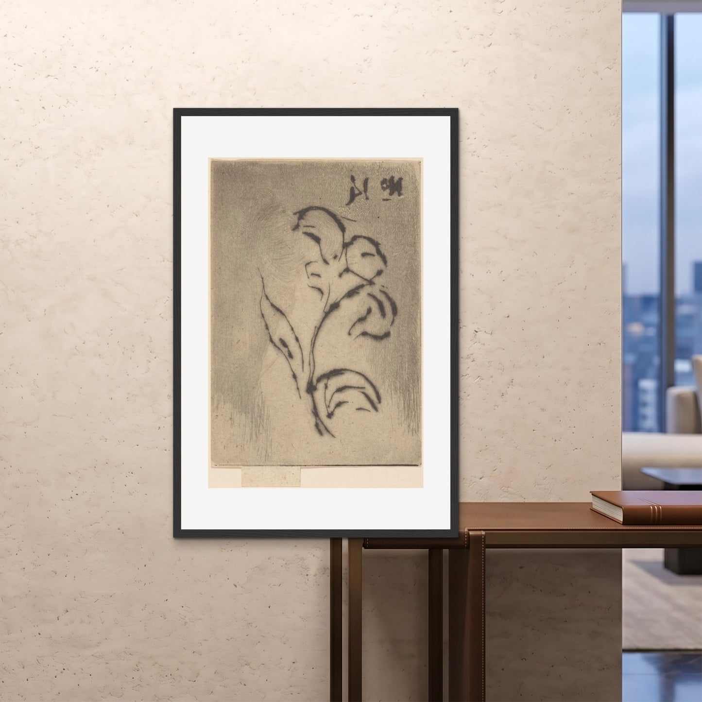Orlonzo - FRAMED PRINT BLACK 80120cm3248 ROOM