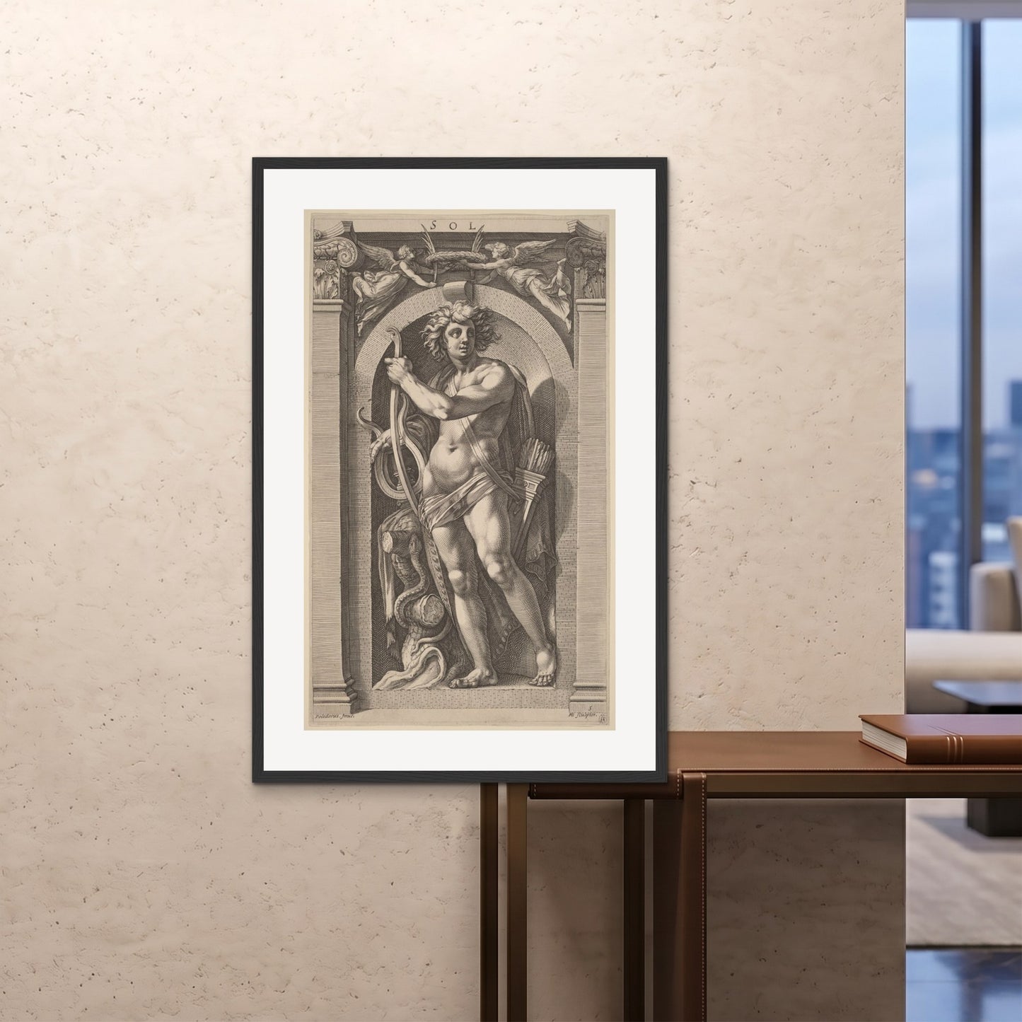 Orlonzo - FRAMED PRINT BLACK 80120cm3248 ROOM