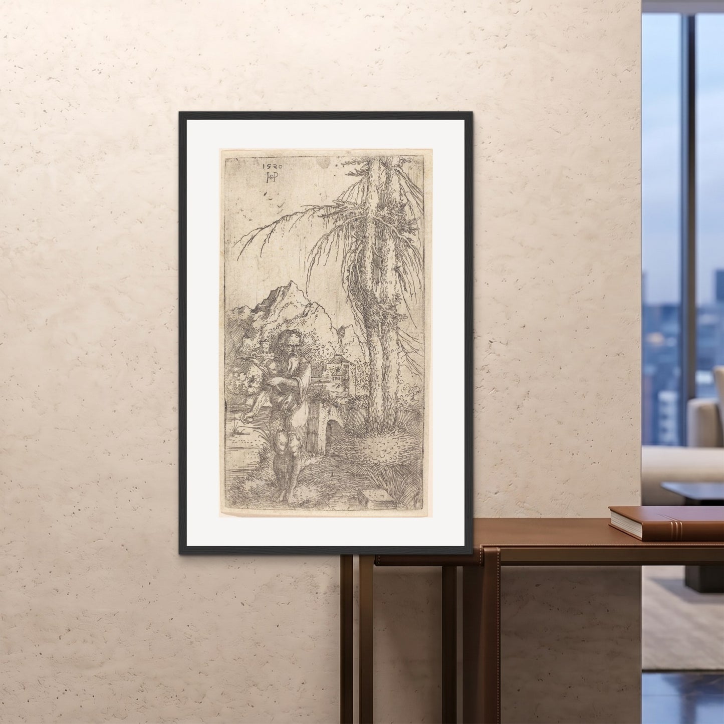 Orlonzo - FRAMED PRINT BLACK 80120cm3248 ROOM