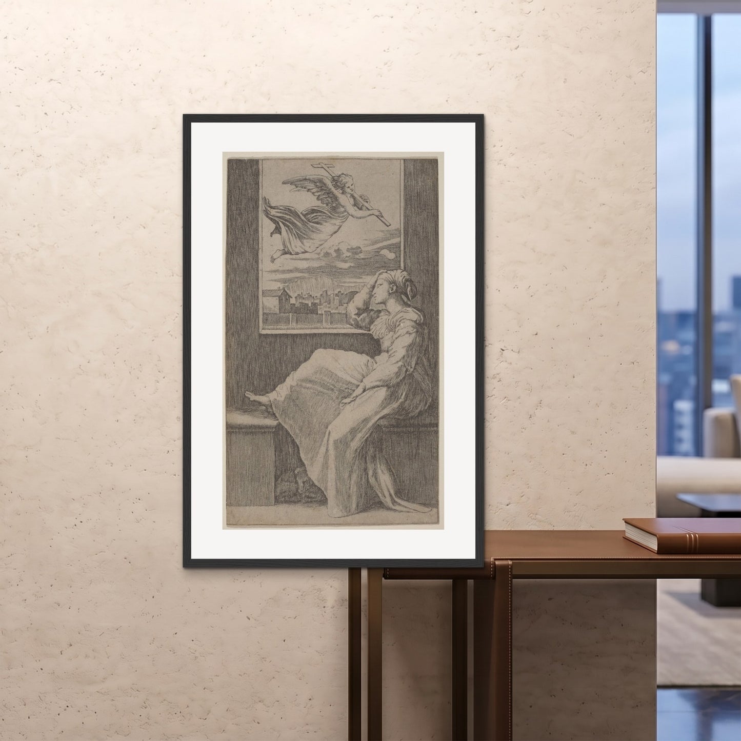 Orlonzo - FRAMED PRINT BLACK 80120cm3248 ROOM