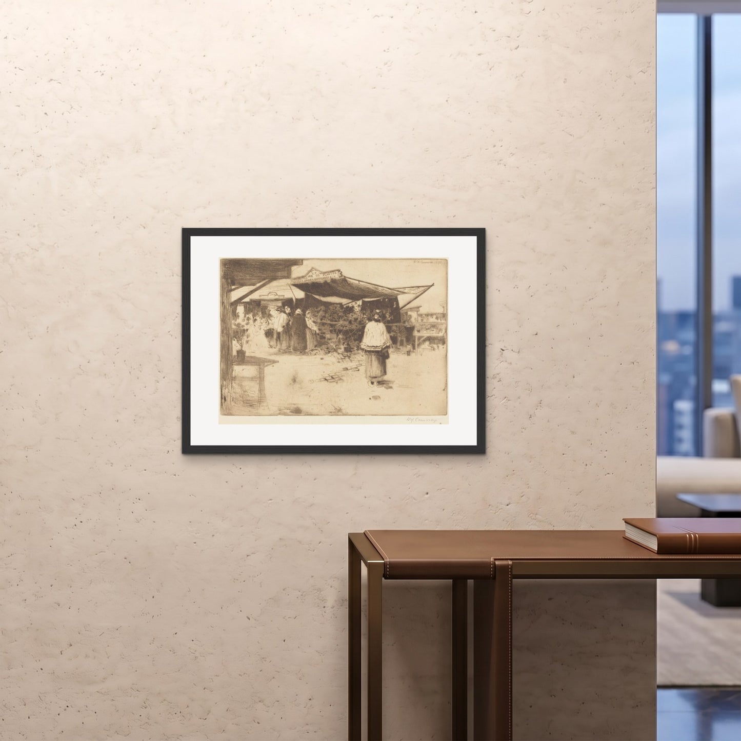 Orlonzo - FRAMED PRINT BLACK 8060cm3224 ROOM