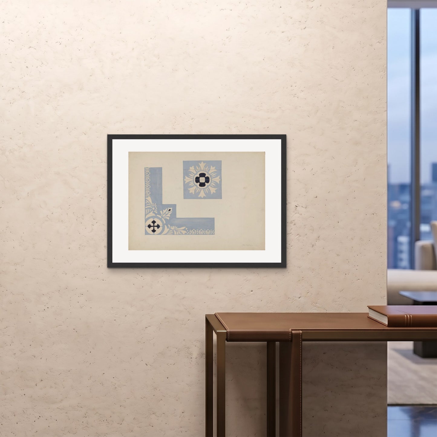 Orlonzo - FRAMED PRINT BLACK 8060cm3224 ROOM