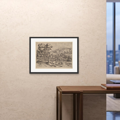 Orlonzo - FRAMED PRINT BLACK 8060cm3224 ROOM