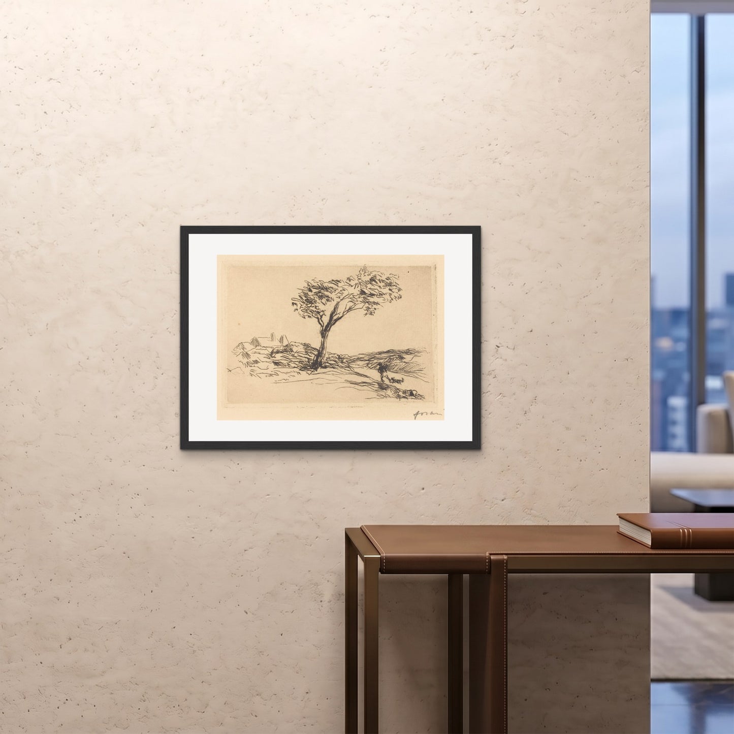 Orlonzo - FRAMED PRINT BLACK 8060cm3224 ROOM