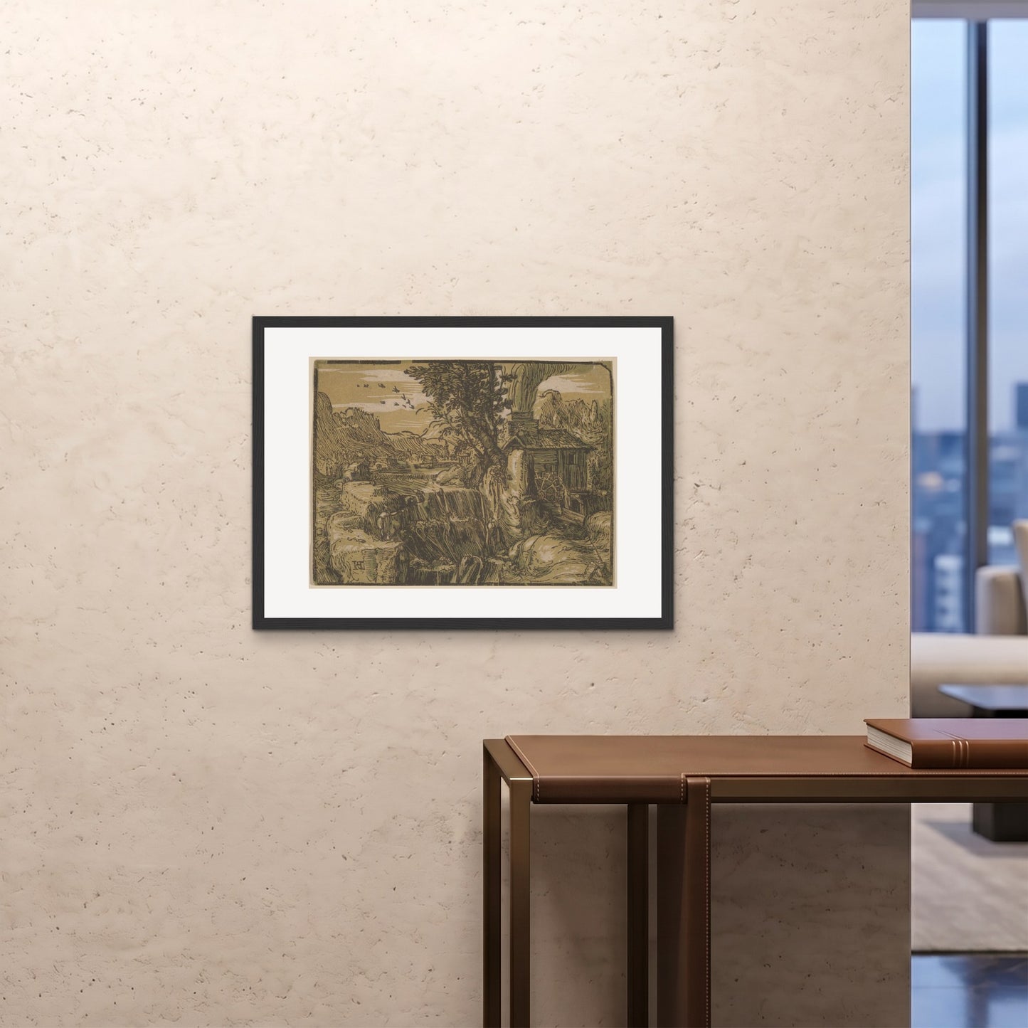 Orlonzo - FRAMED PRINT BLACK 8060cm3224 ROOM