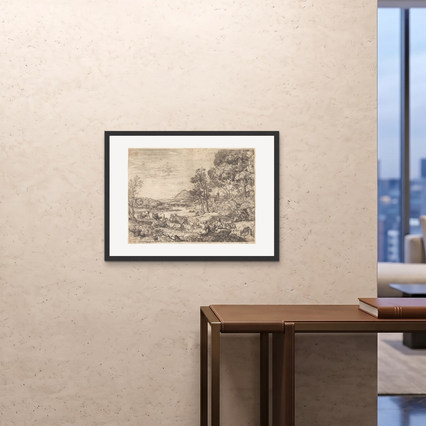 Orlonzo - FRAMED PRINT BLACK 8060cm3224 ROOM