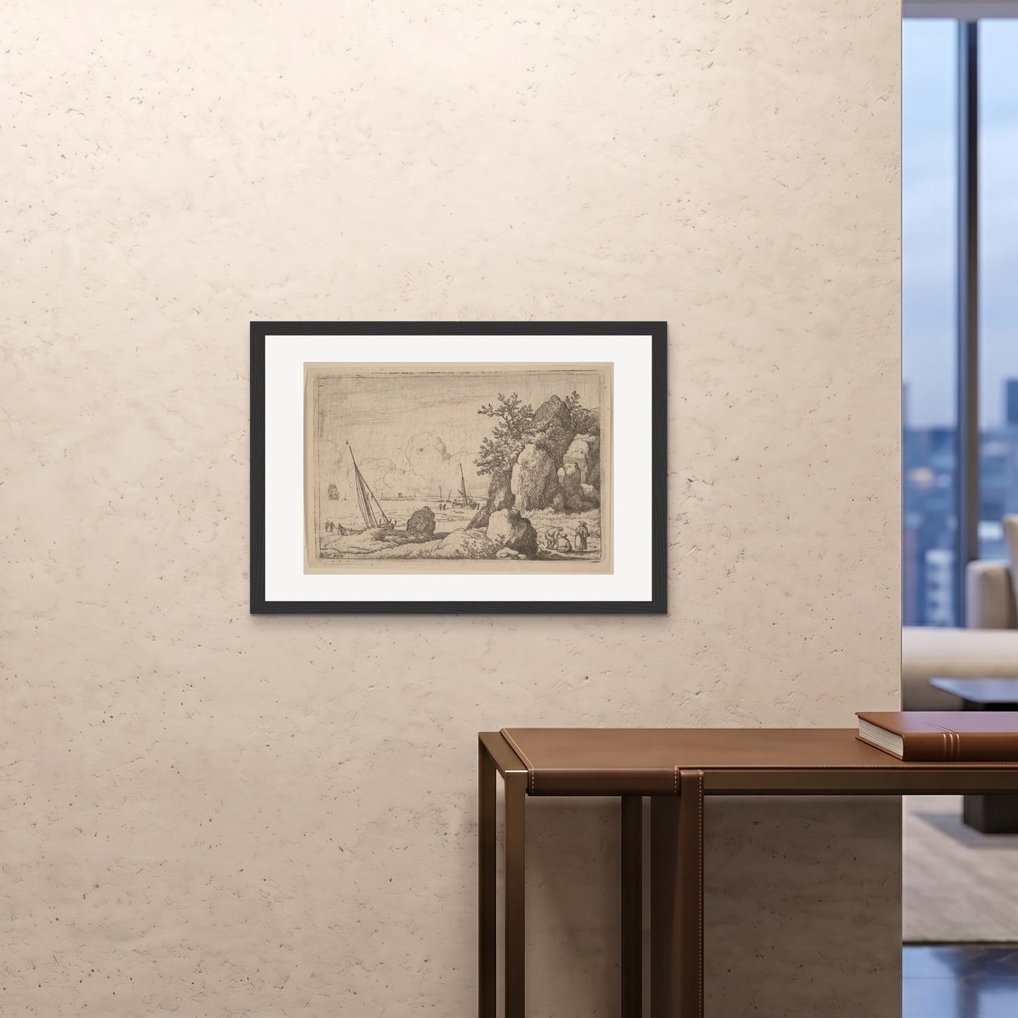 Orlonzo - FRAMED PRINT BLACK 841594cm3323 ROOM