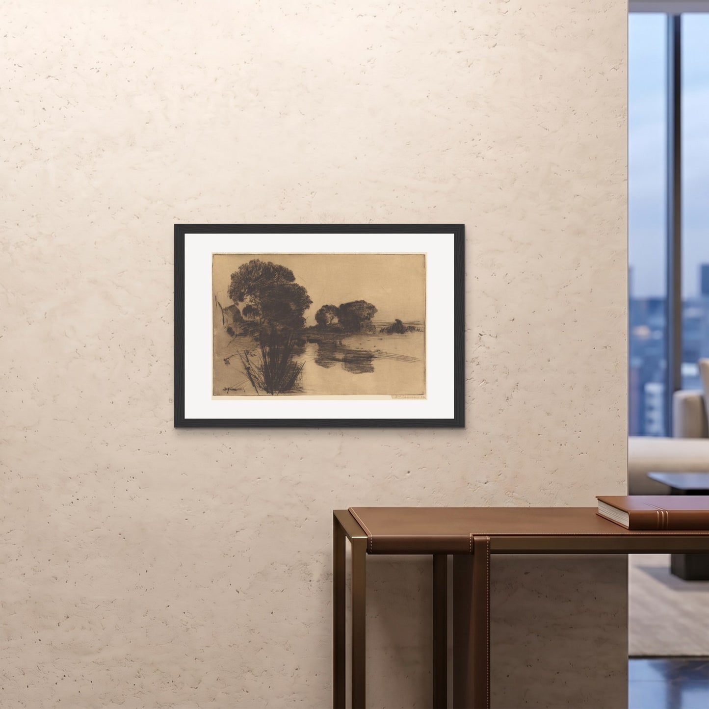 Orlonzo - FRAMED PRINT BLACK 841594cm3323 ROOM