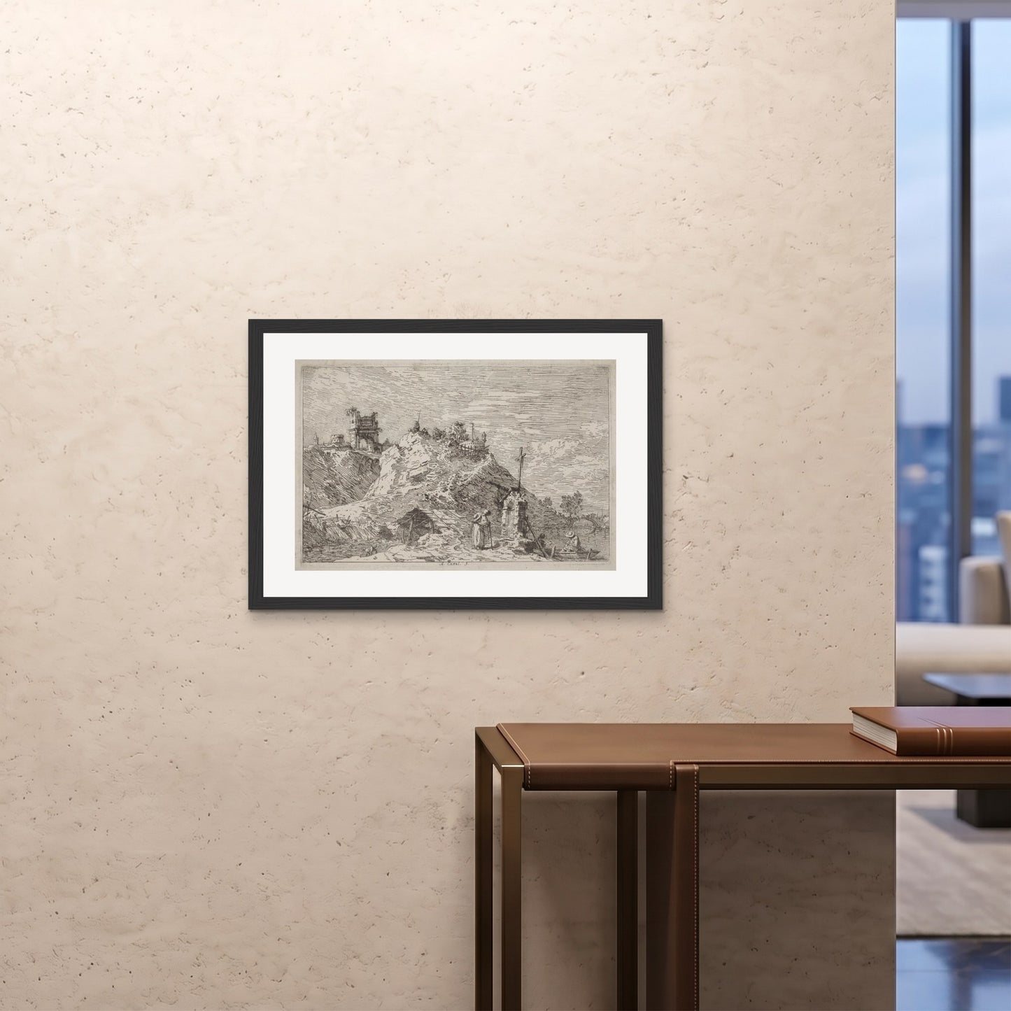 Orlonzo - FRAMED PRINT BLACK 841594cm3323 ROOM