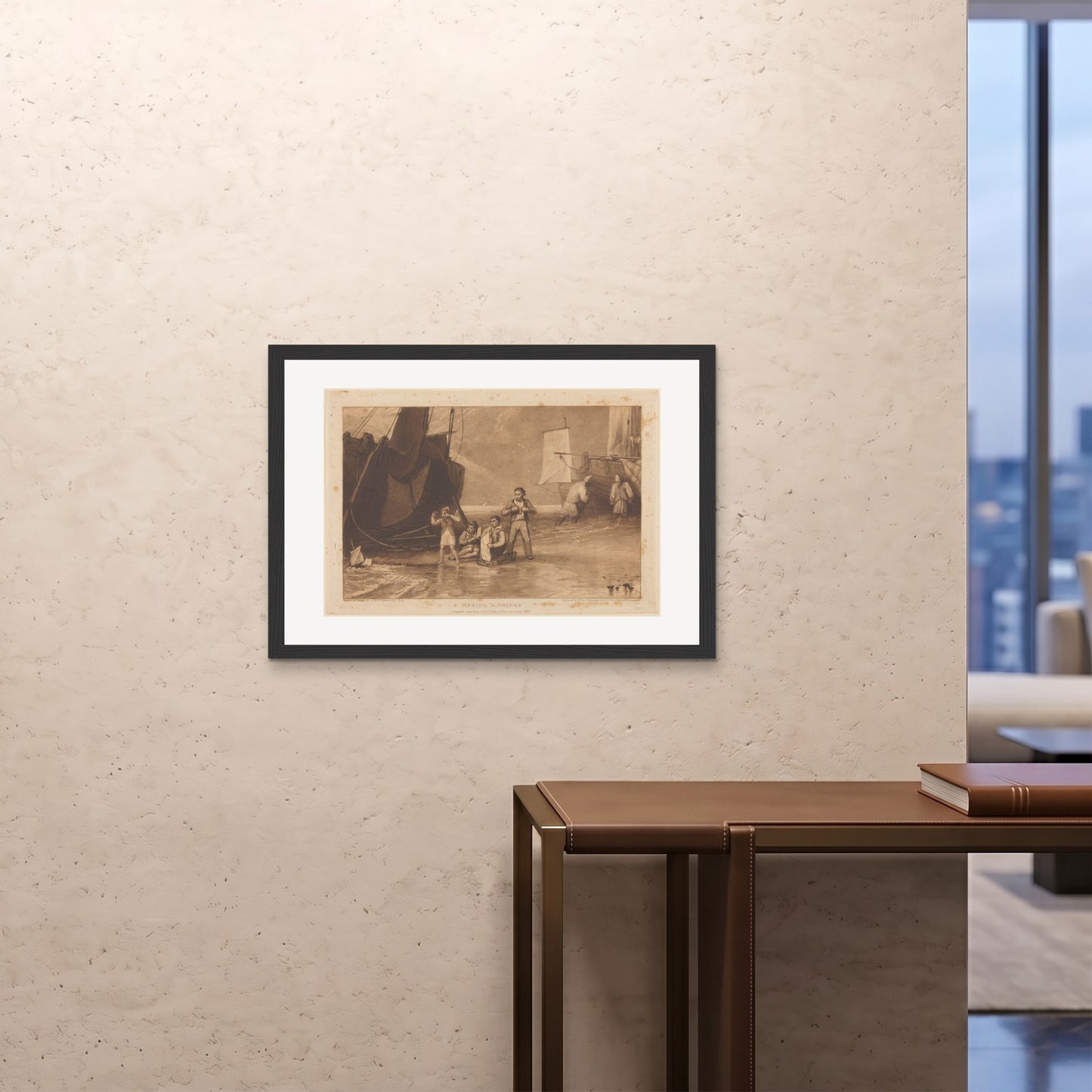 Orlonzo - FRAMED PRINT BLACK 841594cm3323 ROOM