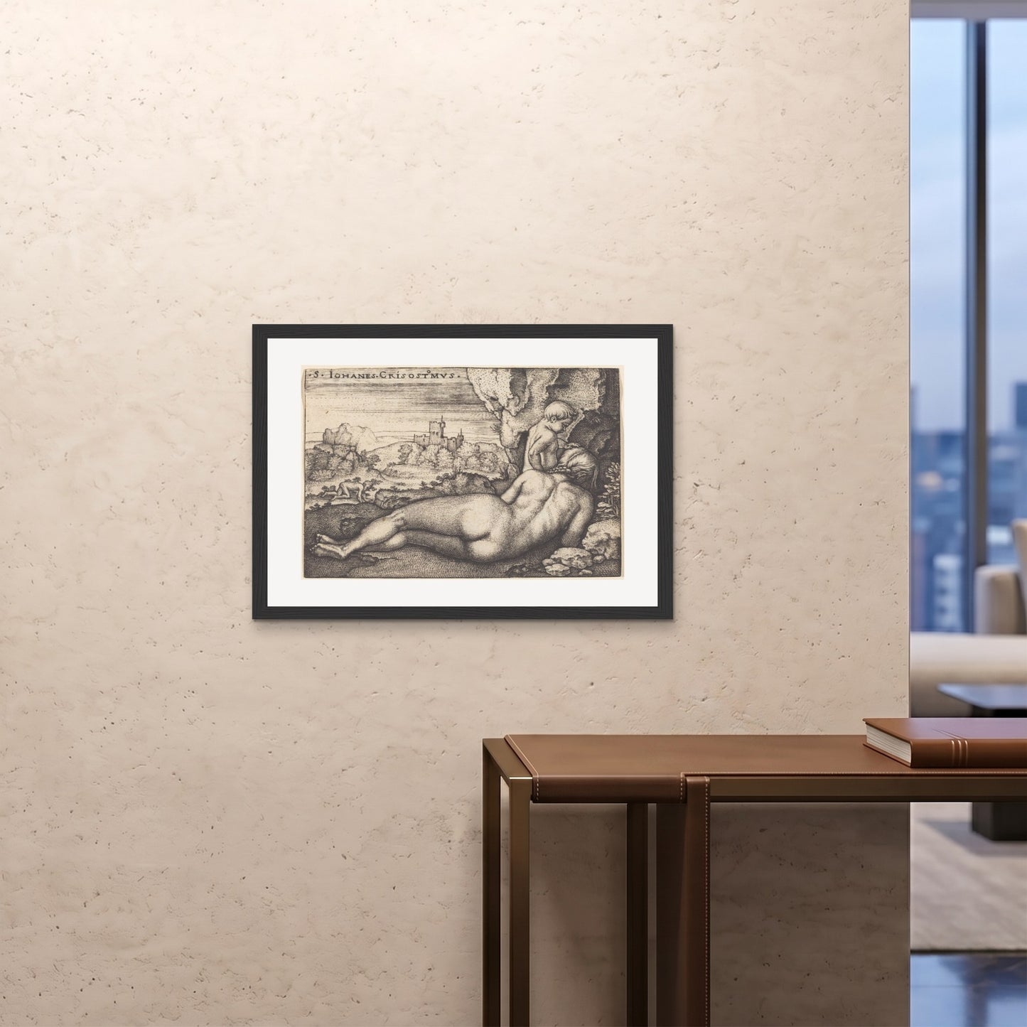 Orlonzo - FRAMED PRINT BLACK 841594cm3323 ROOM