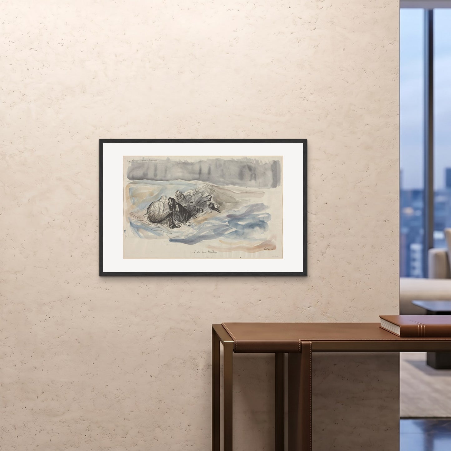 Orlonzo - FRAMED PRINT BLACK 9060cm3624 ROOM