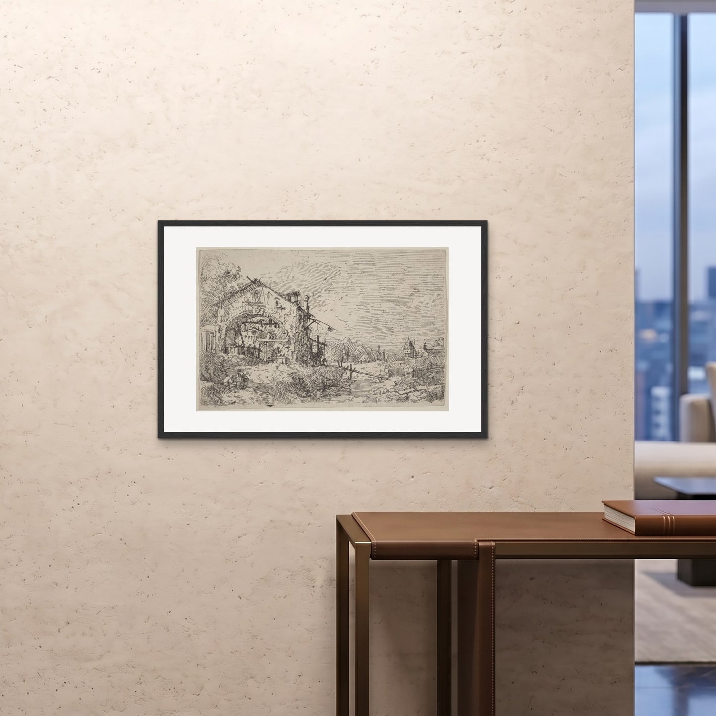 Orlonzo - FRAMED PRINT BLACK 9060cm3624 ROOM